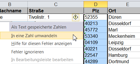 In eine Zahl umwandeln