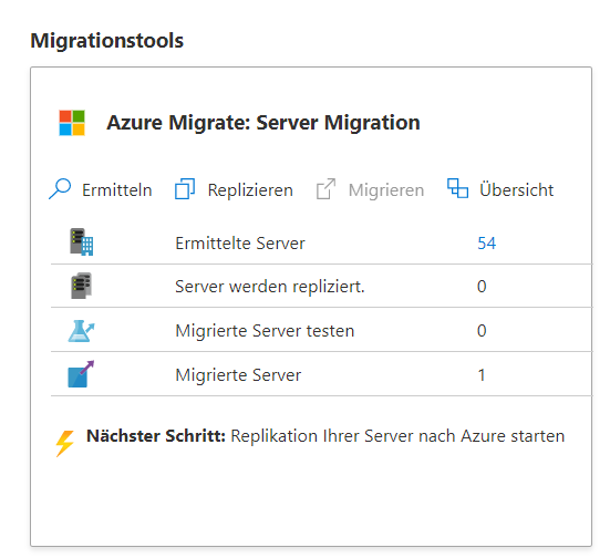 Ein Server wurde erfolgreich vom VMware zu Azure migriert