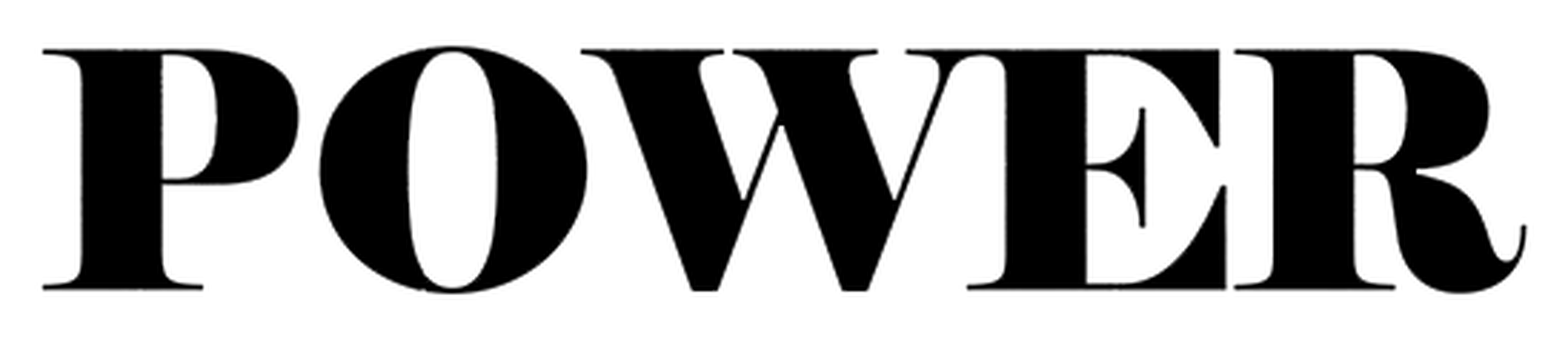 Stylized black text logo reading "POWER"