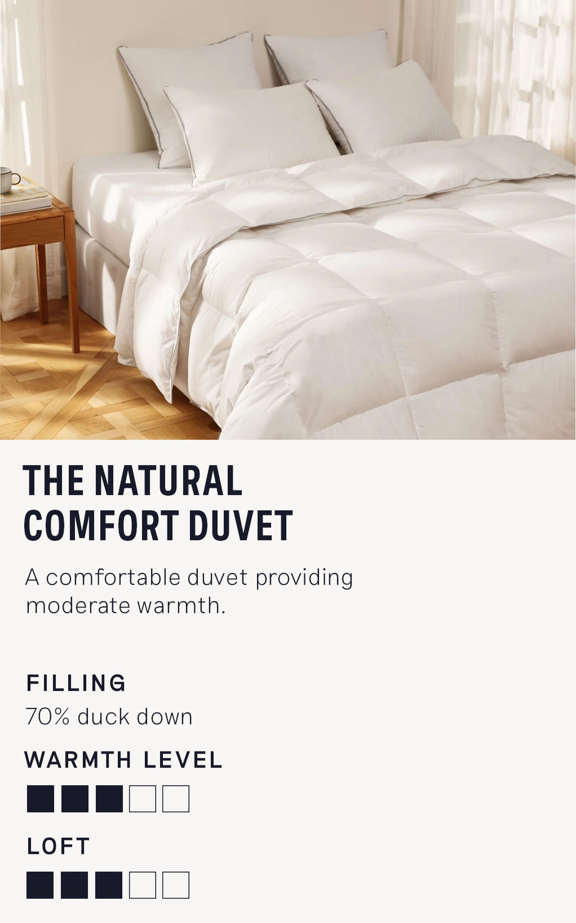 Infographie Couette 70% Duvet