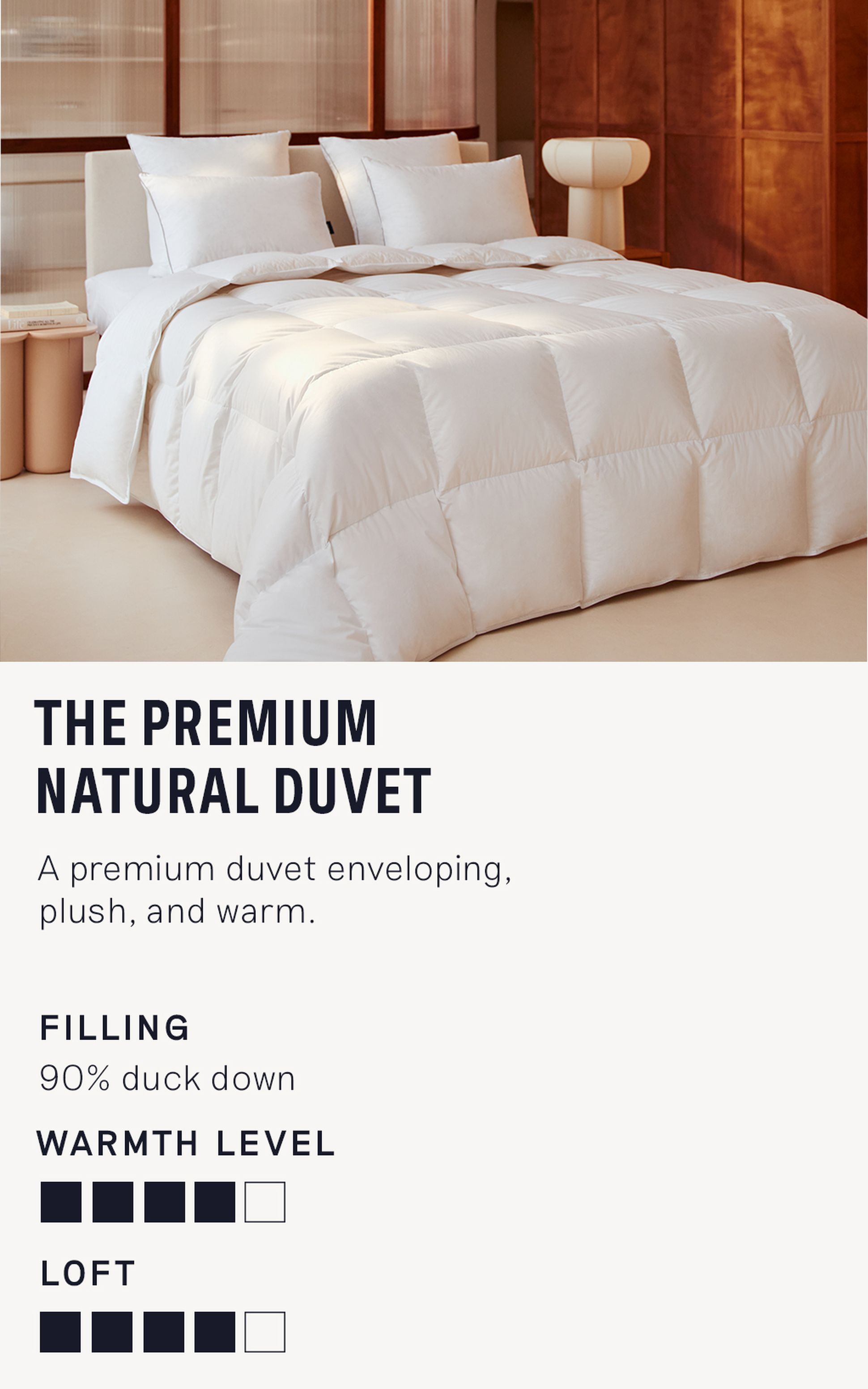Infographie Couette 90% duvet