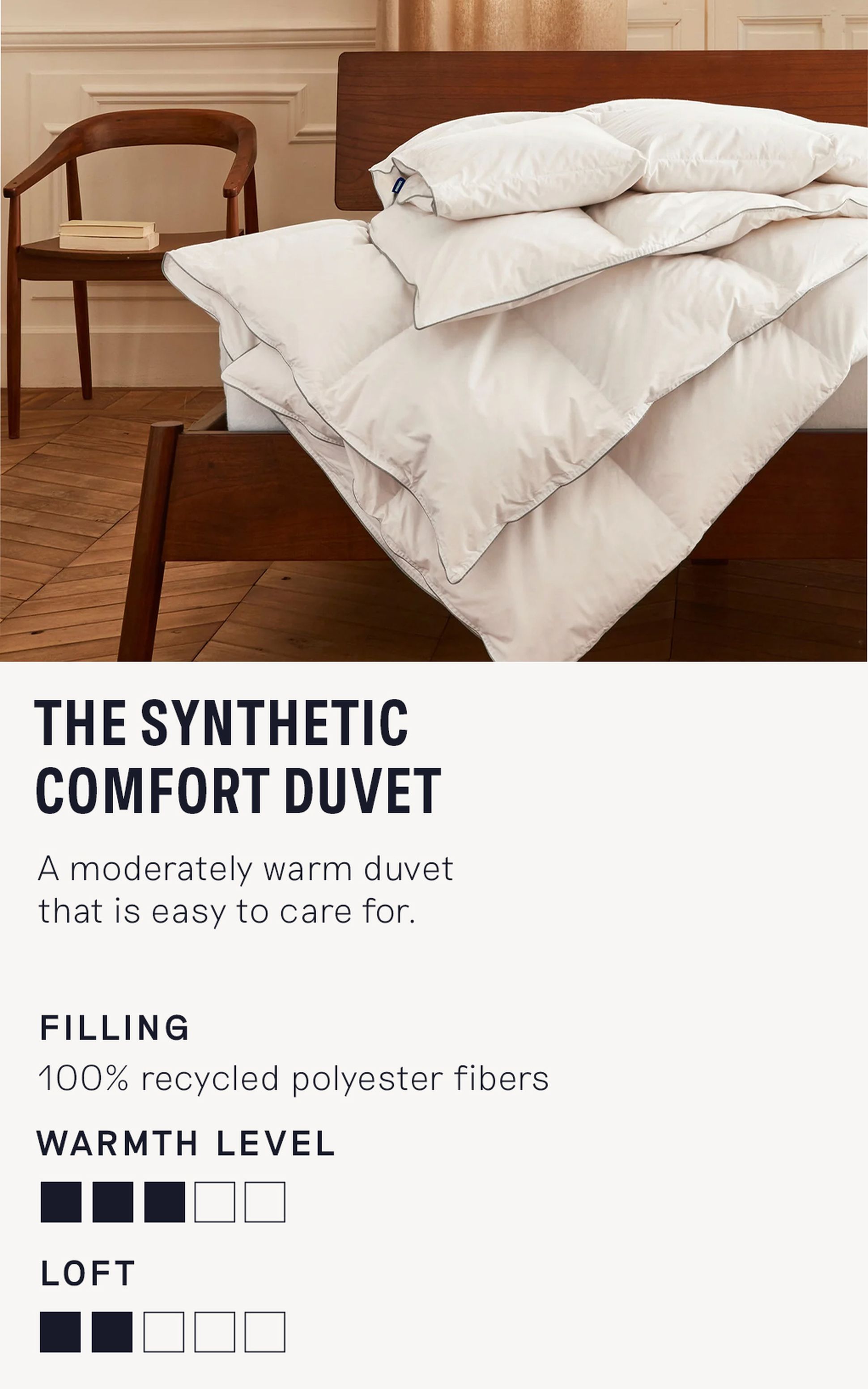 Infographie Couette Synthétique Premium