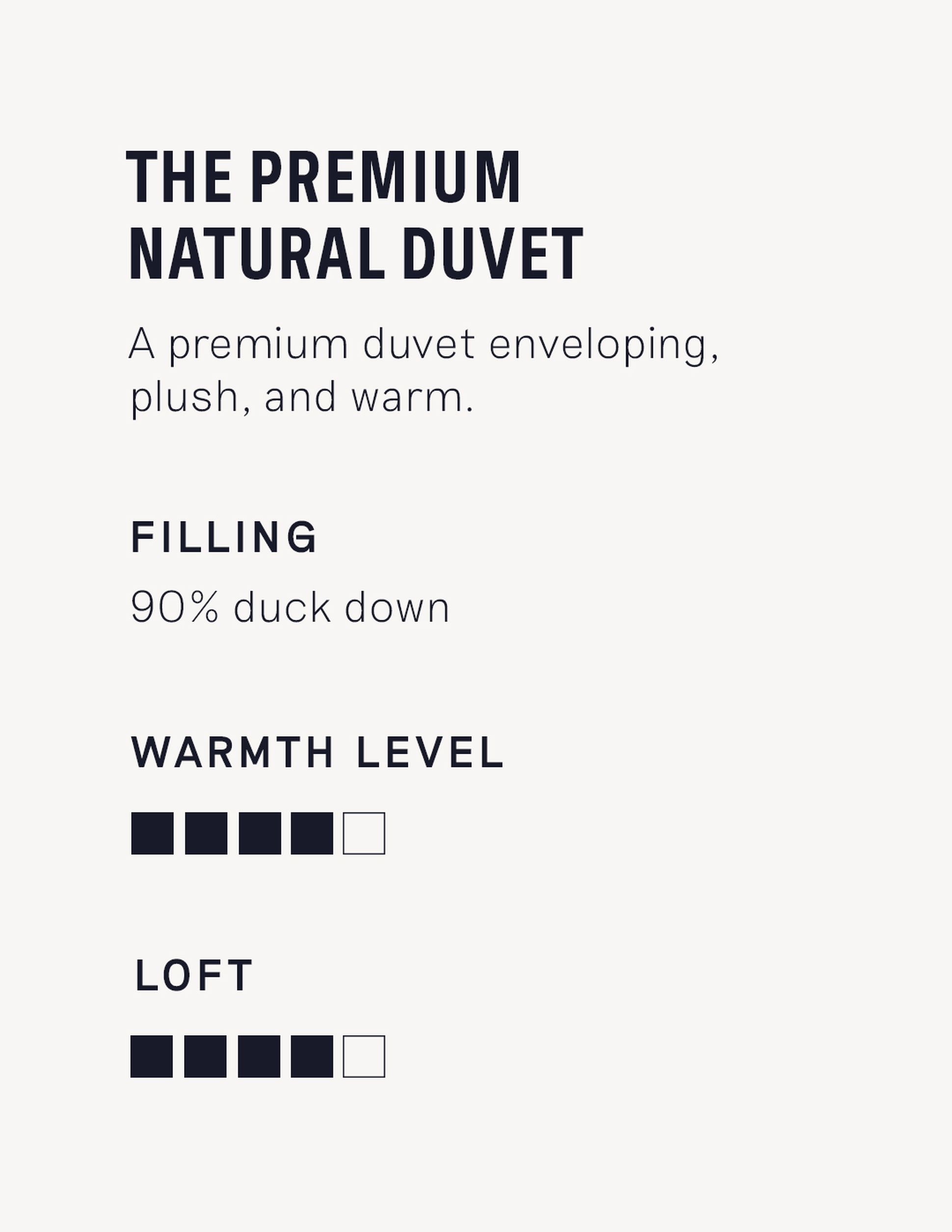 Infographie Couette 90% duvet
