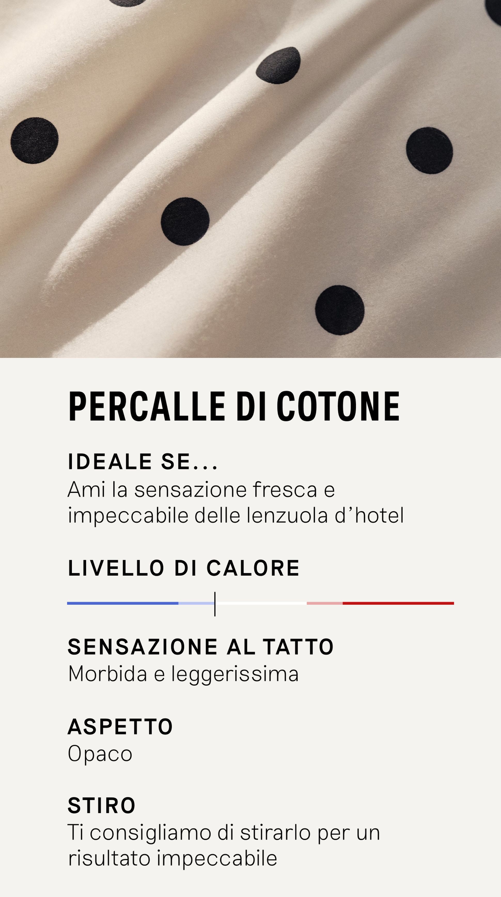 Comparer nos matières - Percale de coton