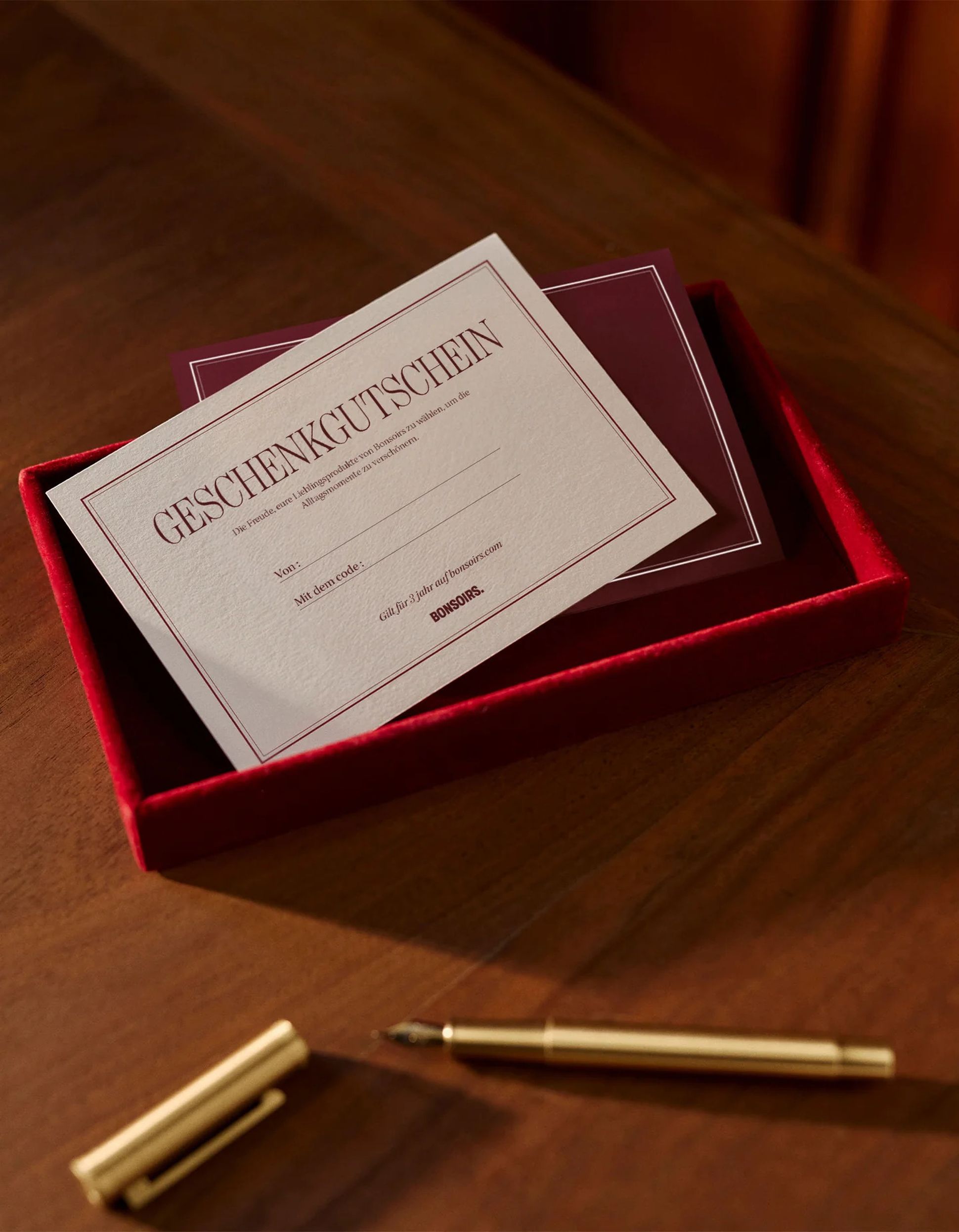 Carte cadeau Bonsoirs en allemand