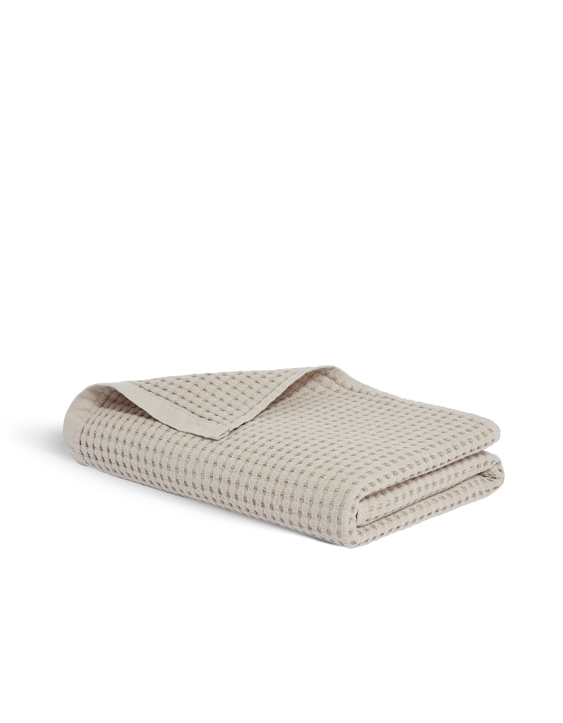 serviette de bain nid d'abeille sable