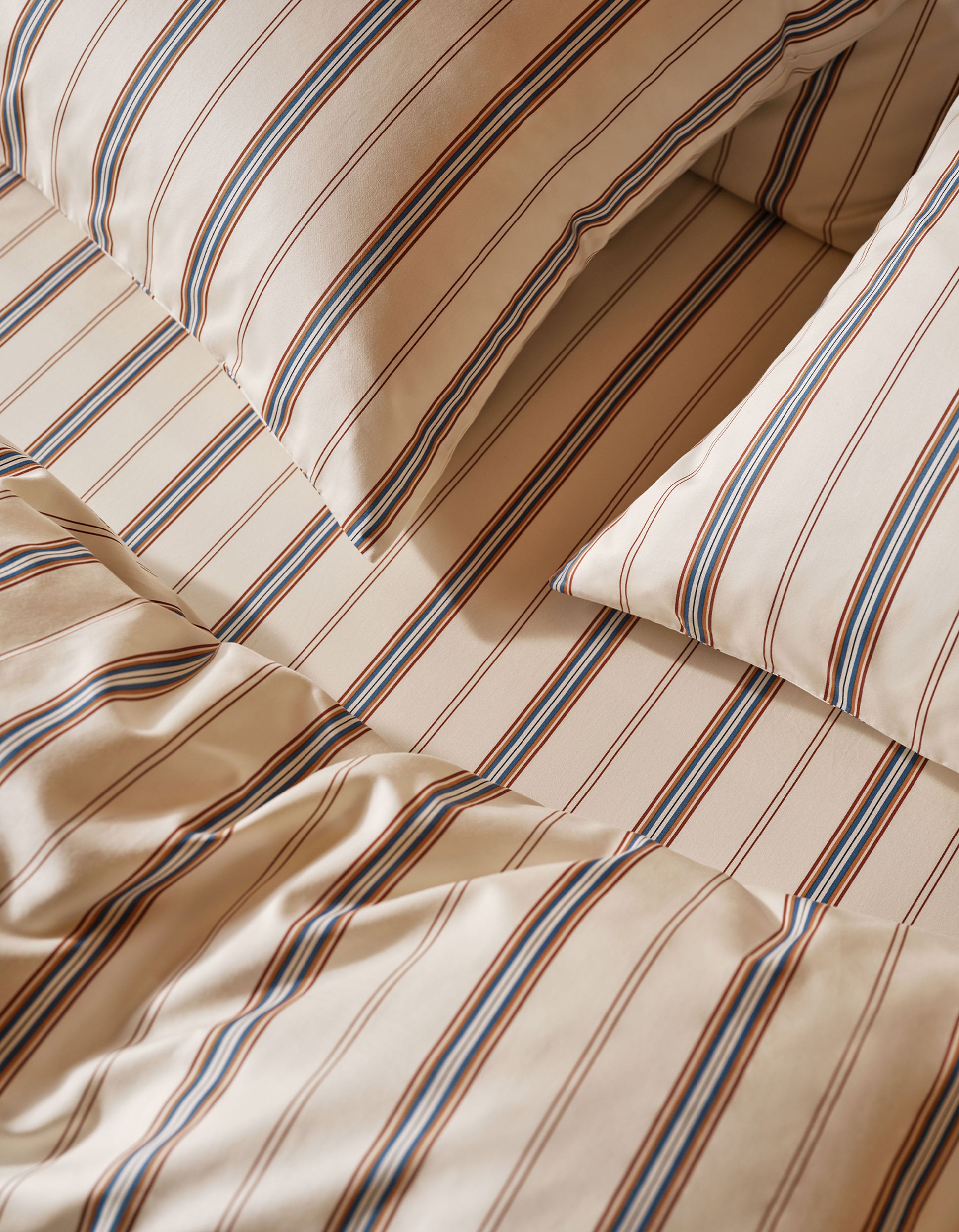 parure rayure jeu satin de coton