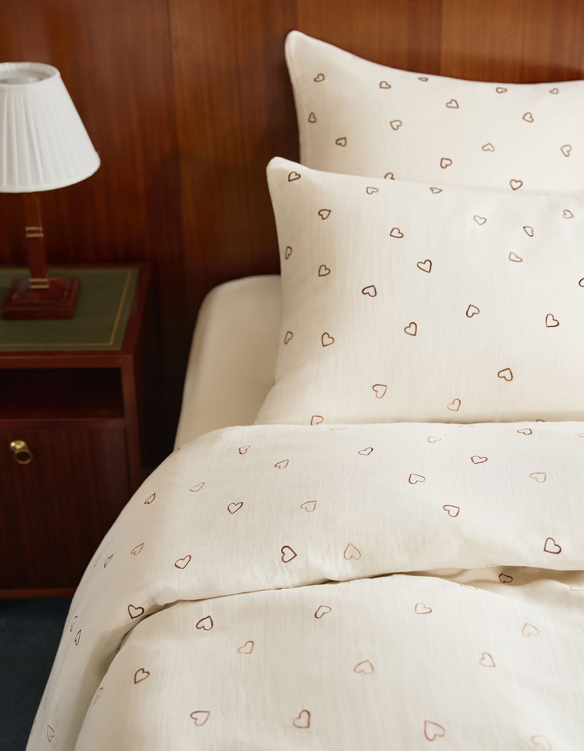 Bonsoirs draps gaze de coton coeur arty