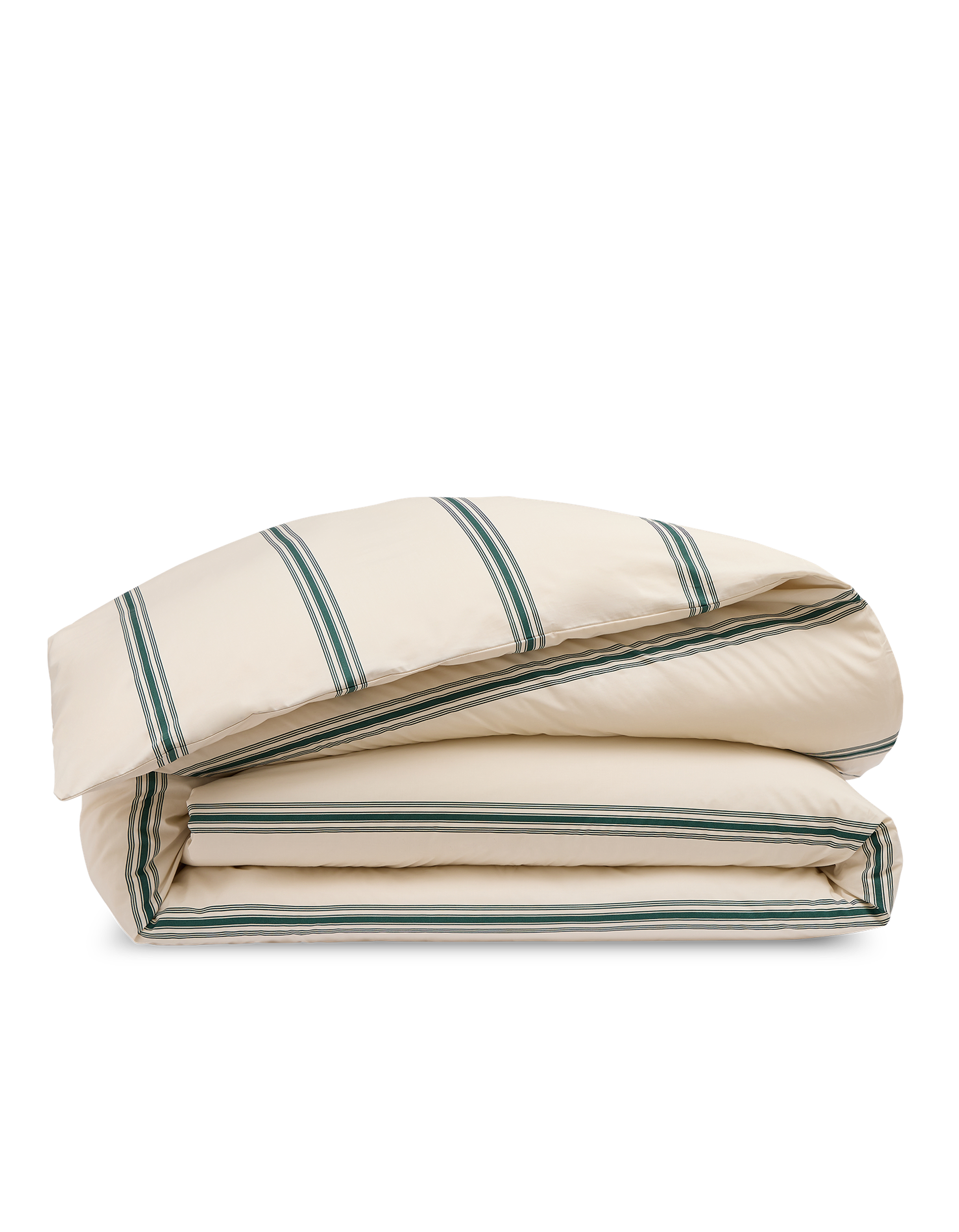 packshot percale rayure emeraude