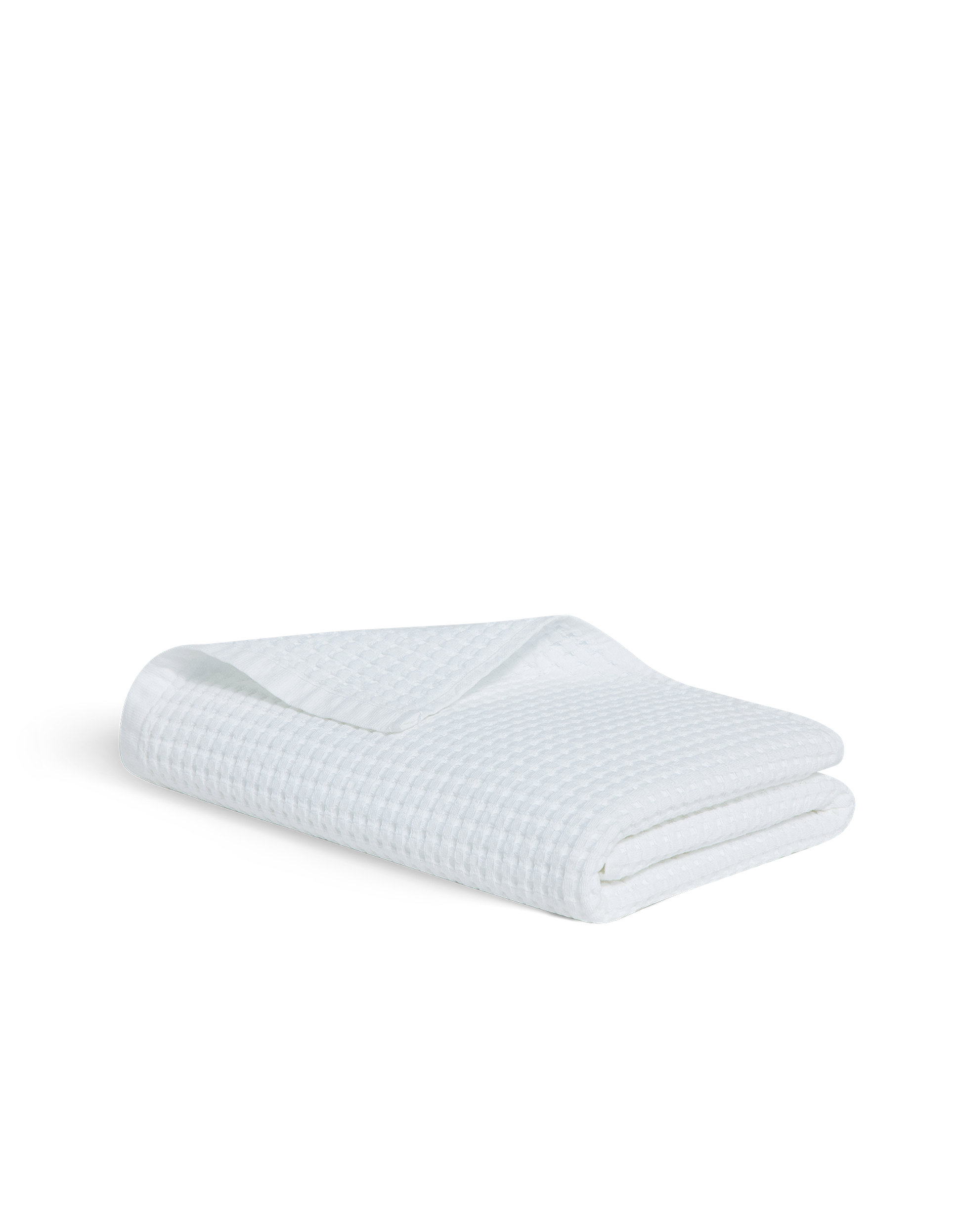 serviette de bain nid d'abeille blanc