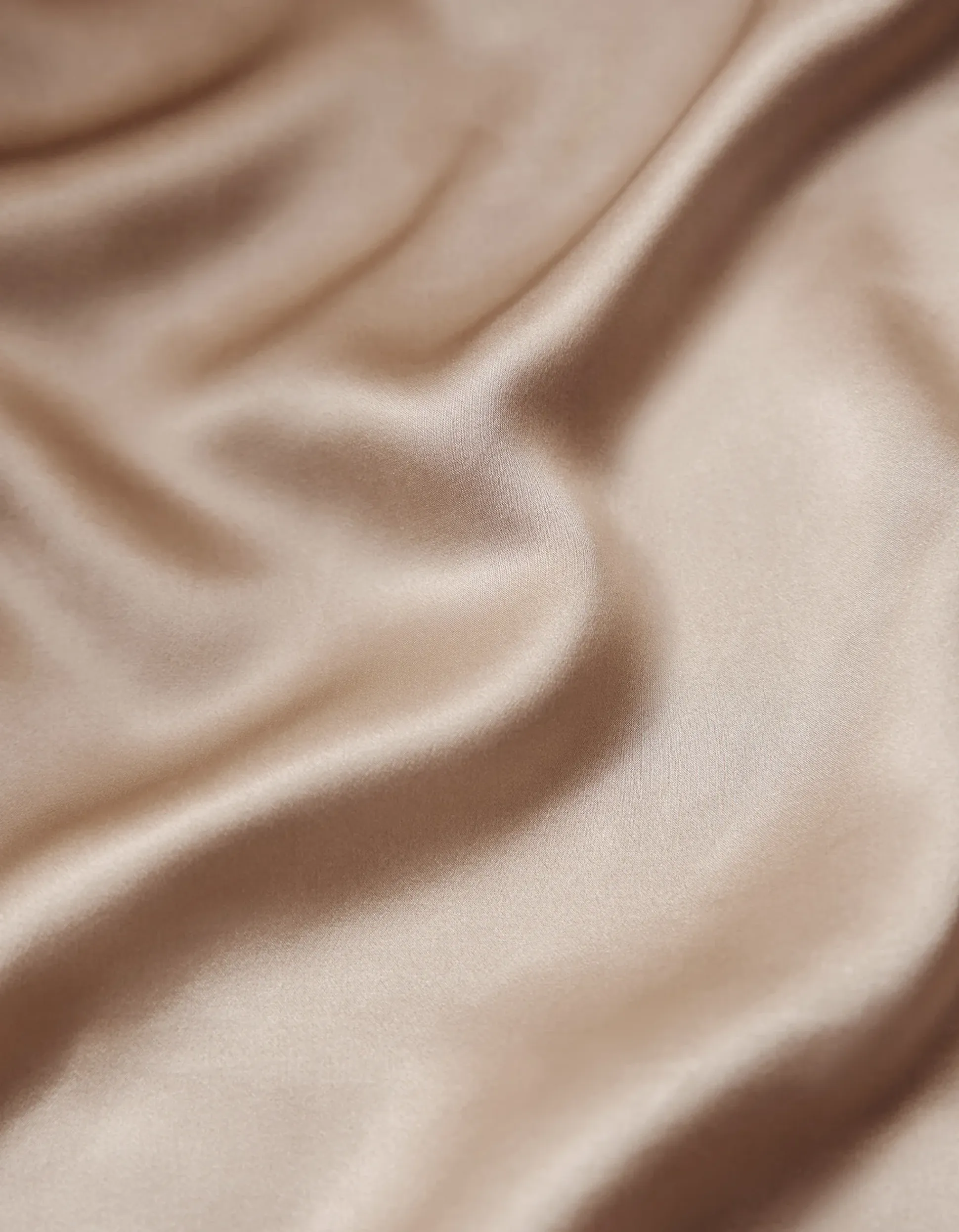 Taie en soie beige soyeuse aux reflets délicats