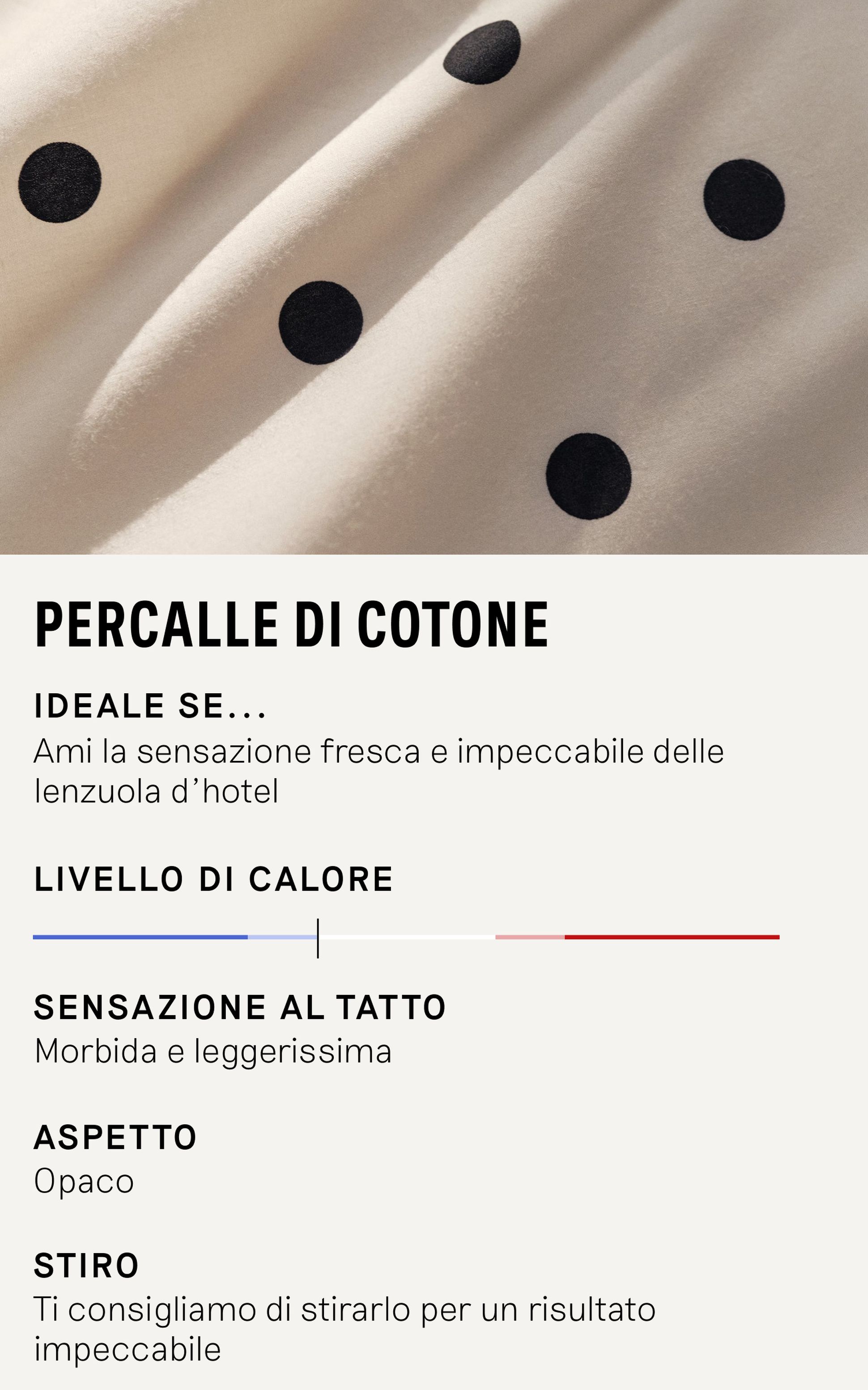 Comparer nos matières - Percale de coton