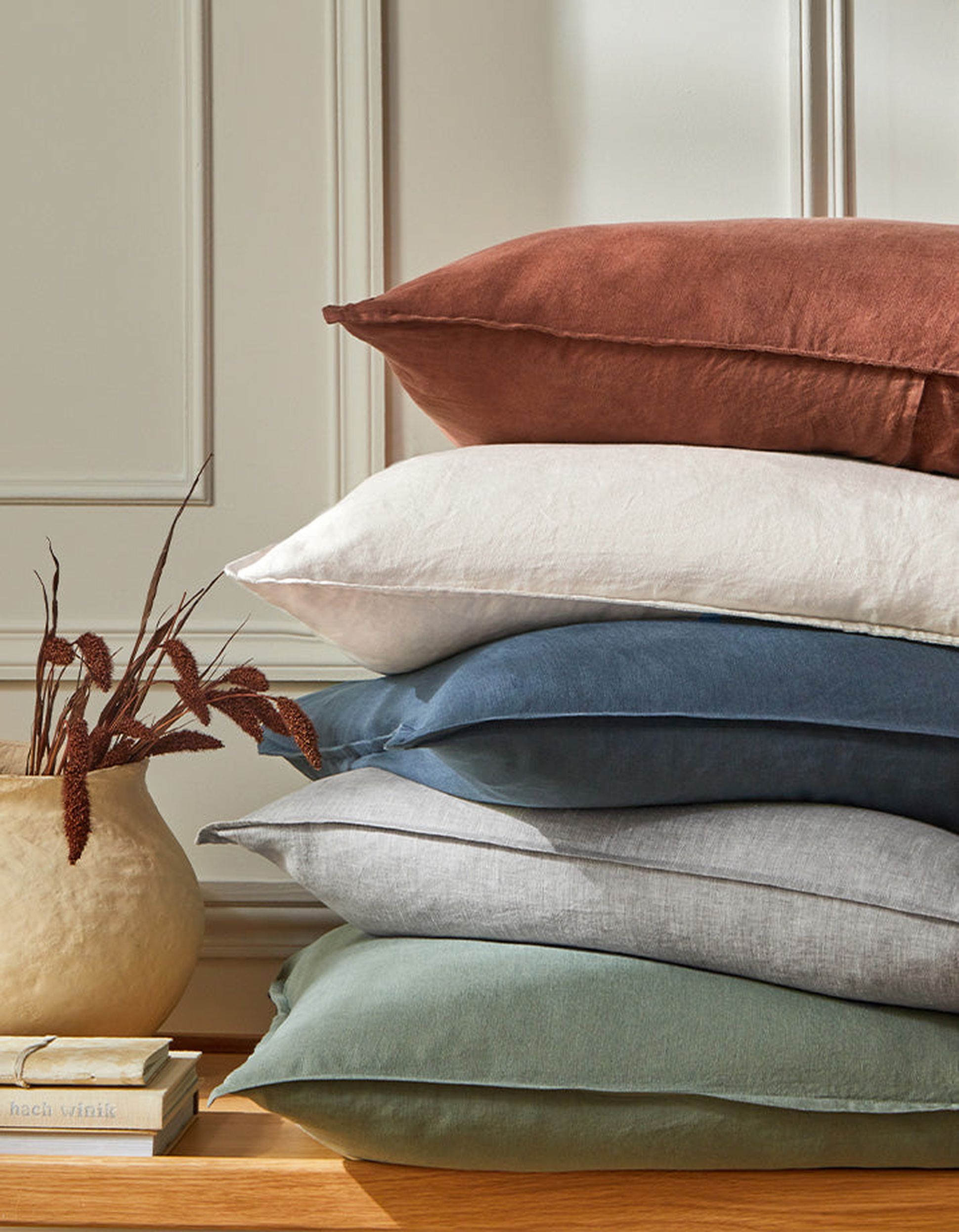 Maxi housse de coussin Lin Lavé Terracotta