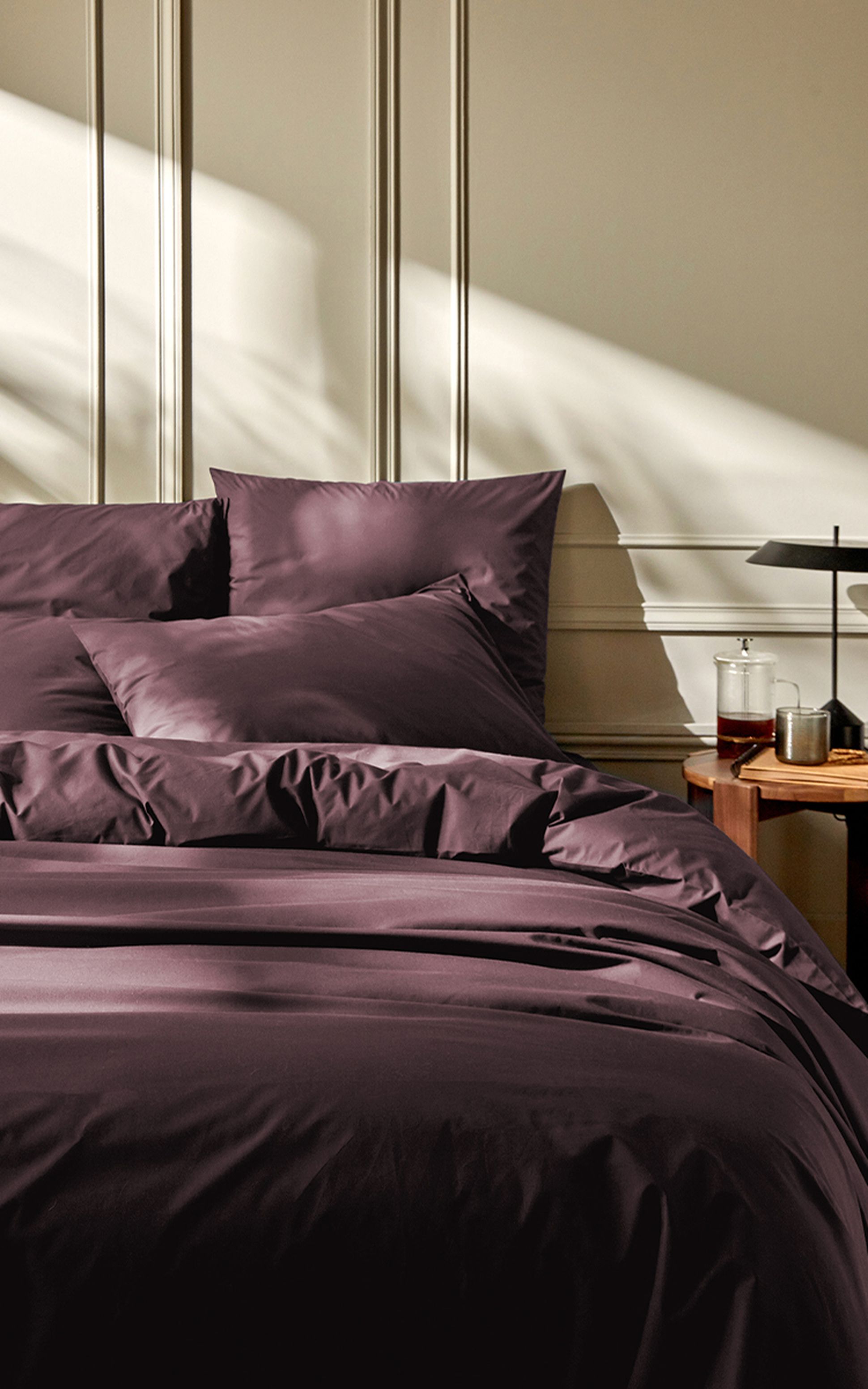 Percale de coton Prune