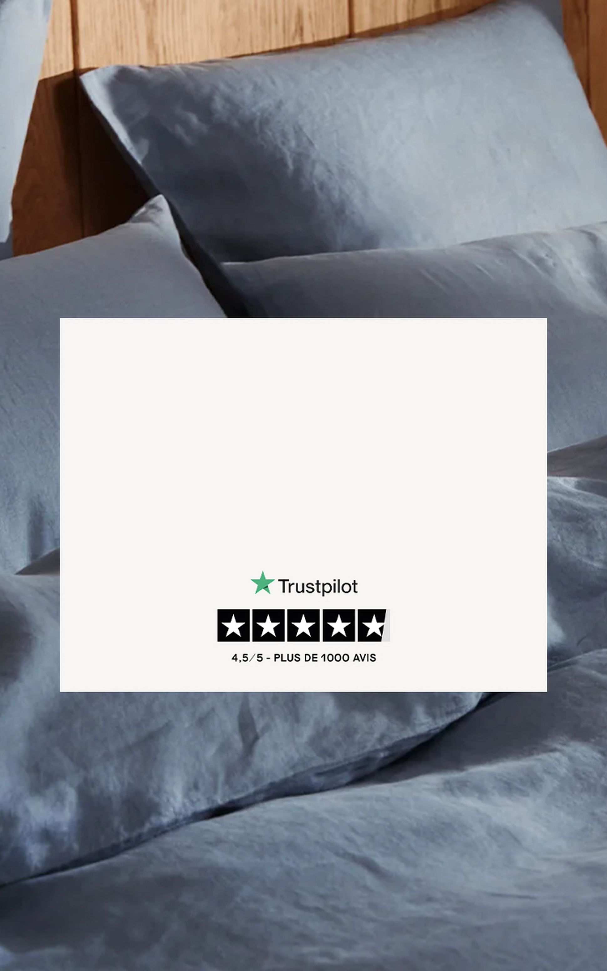 Logo Trustpilot avec un système de notation à cinq étoiles affiché sous la forme de quatre étoiles entières et d'une demi-étoile.