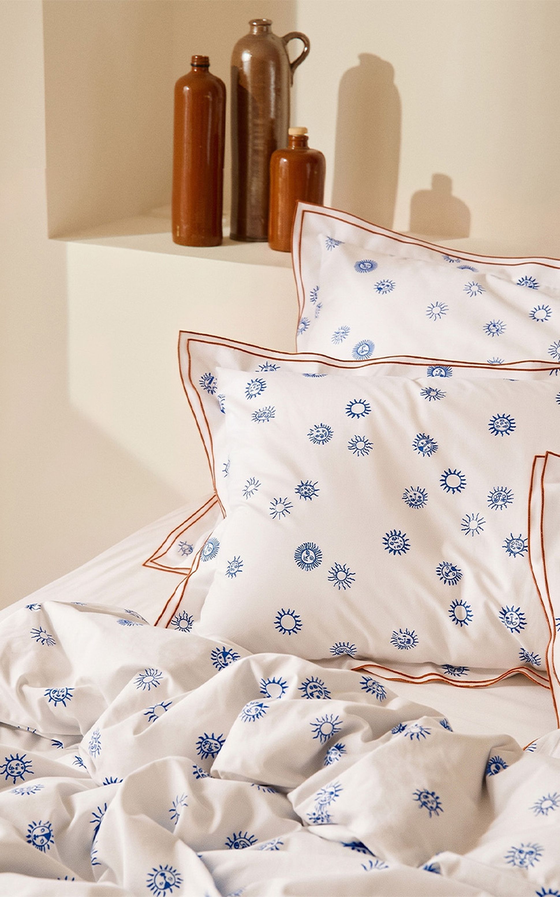 Parure Voile de coton Soleil Bleu
