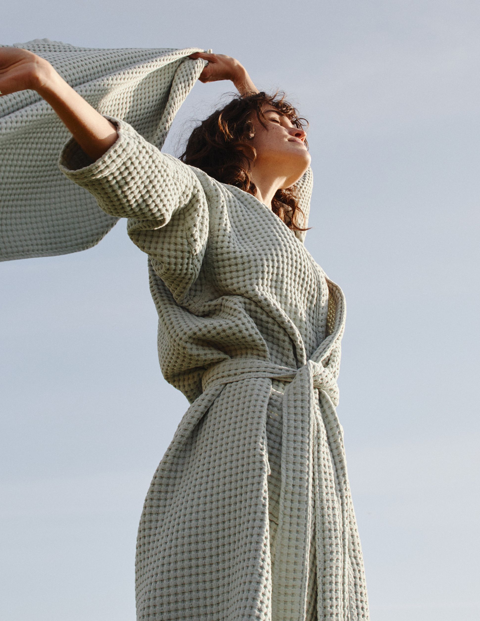 Peignoir nid d'abeille