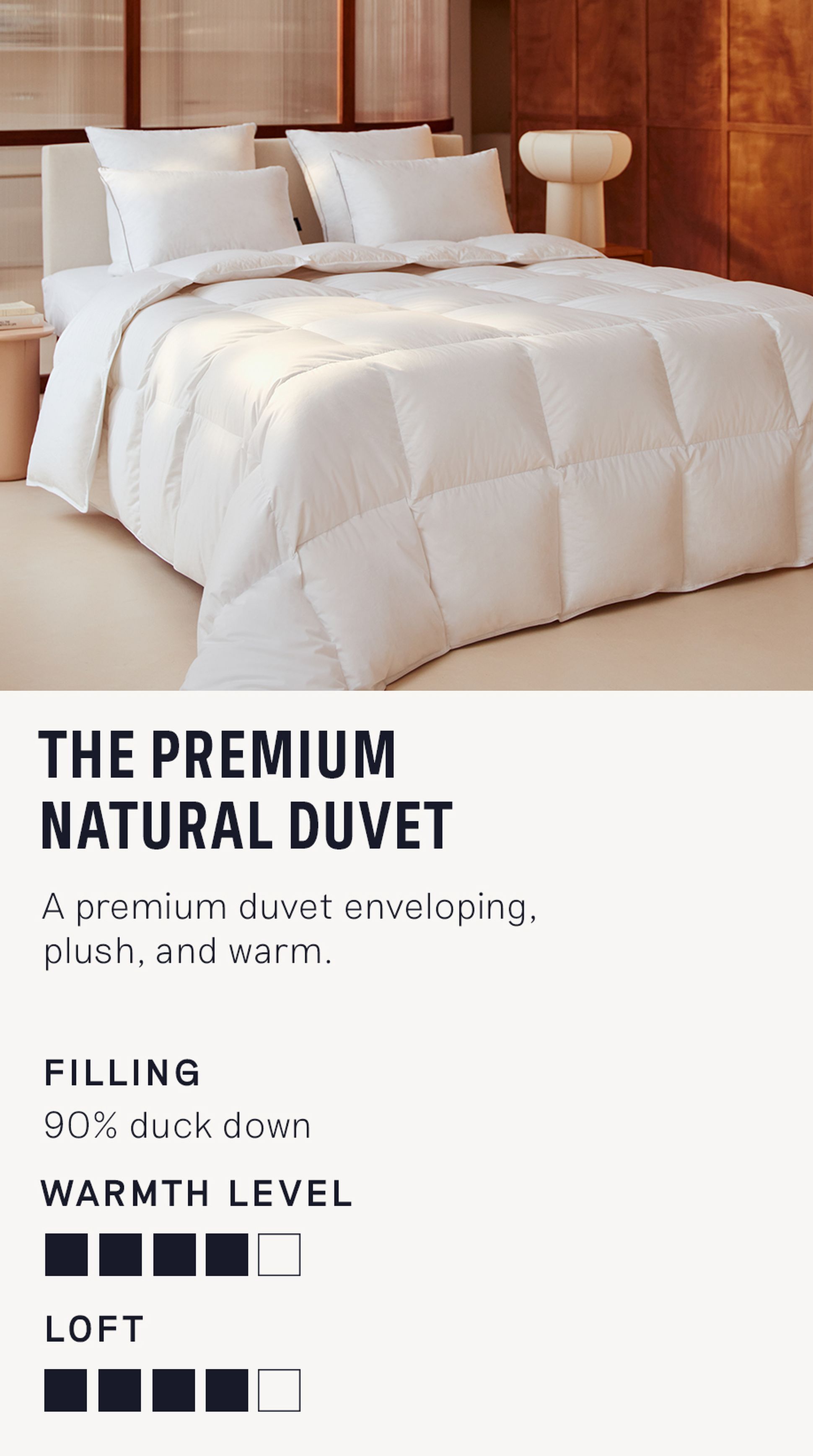 Infographie Couette 90% duvet