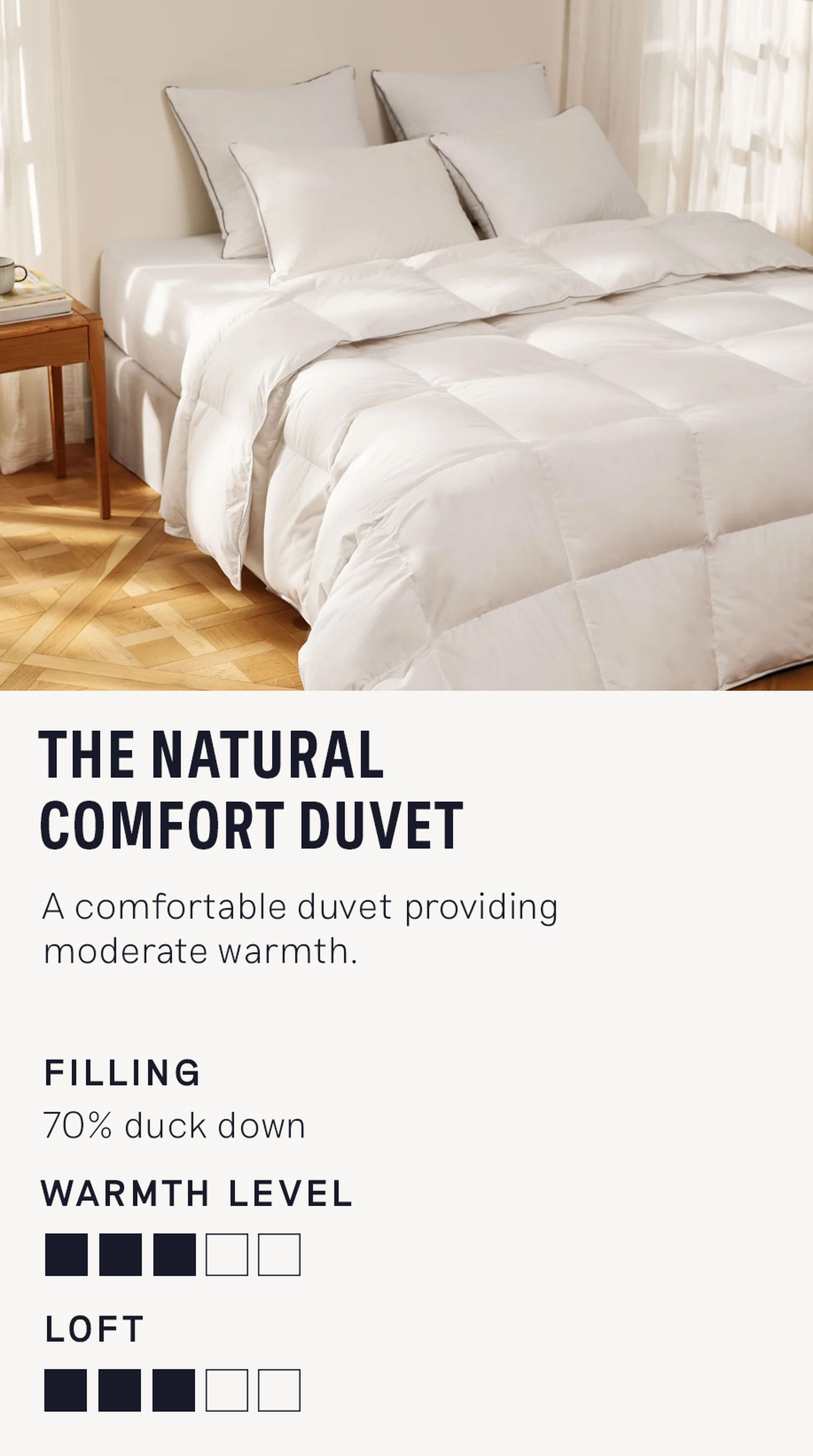 Infographie Couette 70% Duvet
