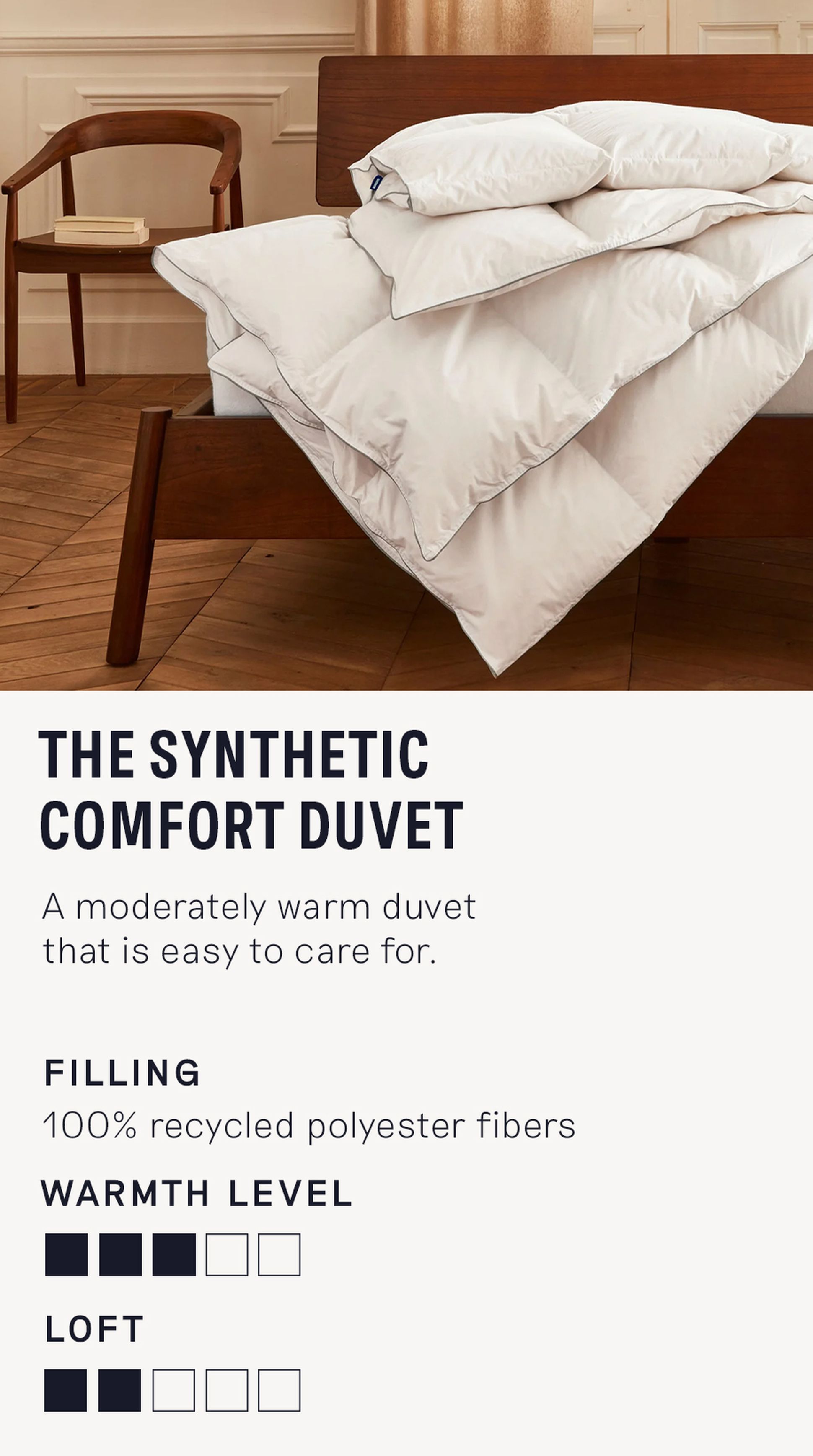 Infographie Couette Synthétique Premium