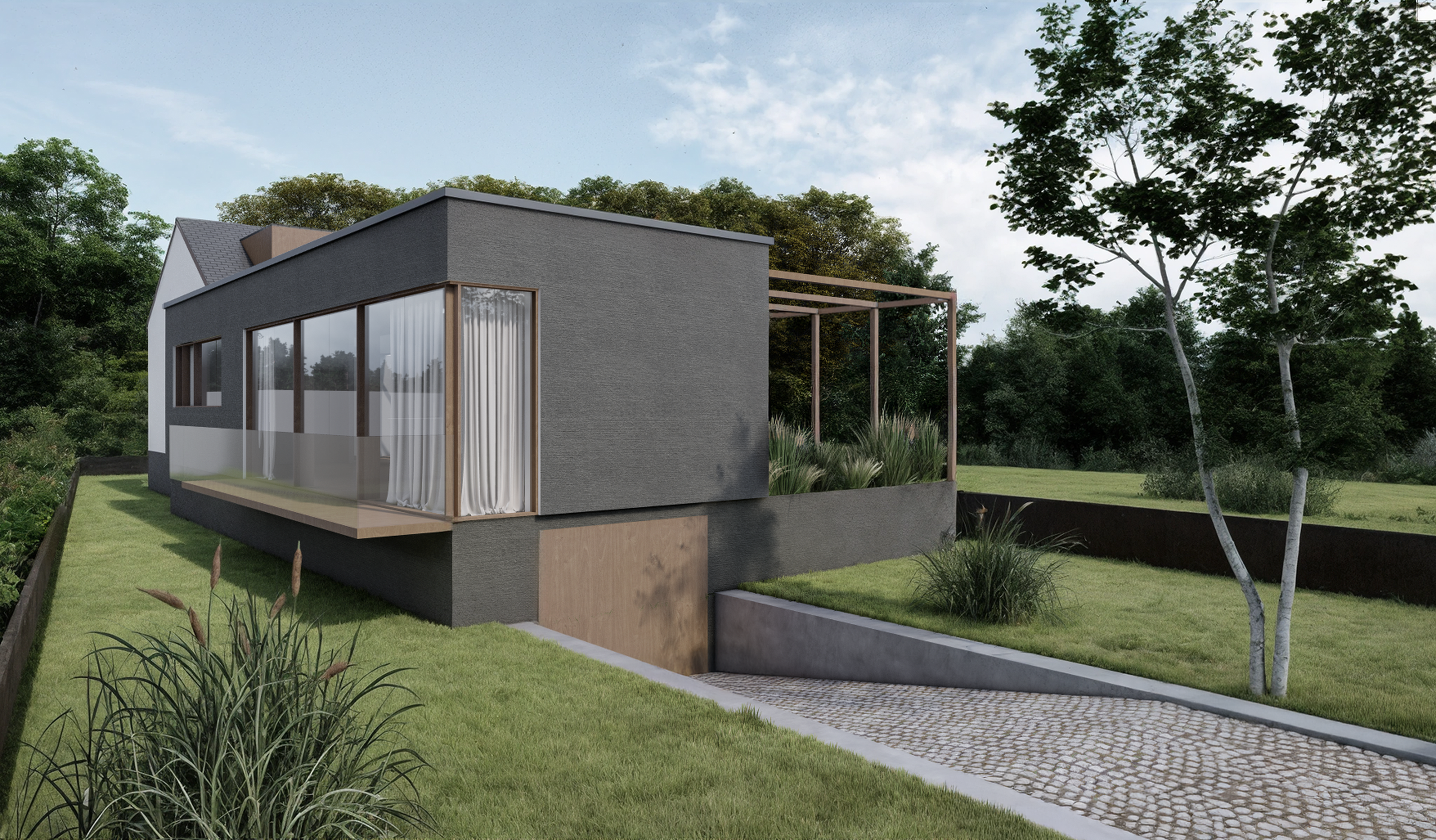 Bickenbach Einfamilienhaus - Hamm Architekten - Visualisierung 1