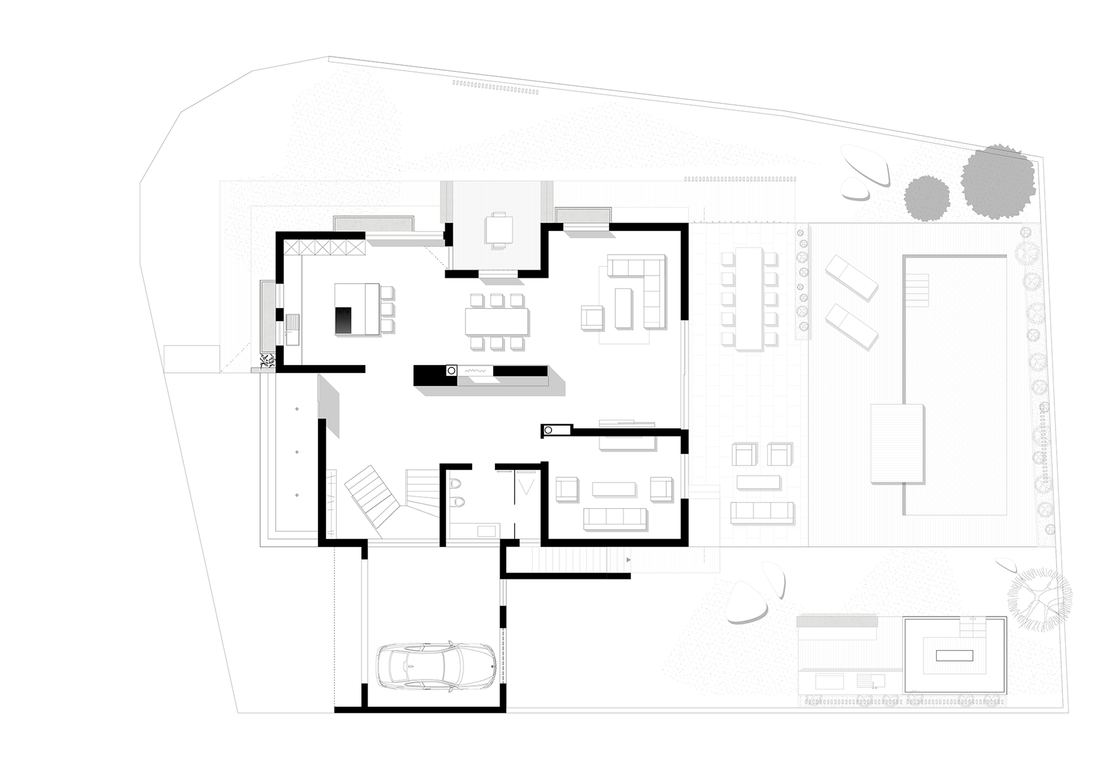 Großotsheim Umbau - Hamm Architekten - Grundriss EG