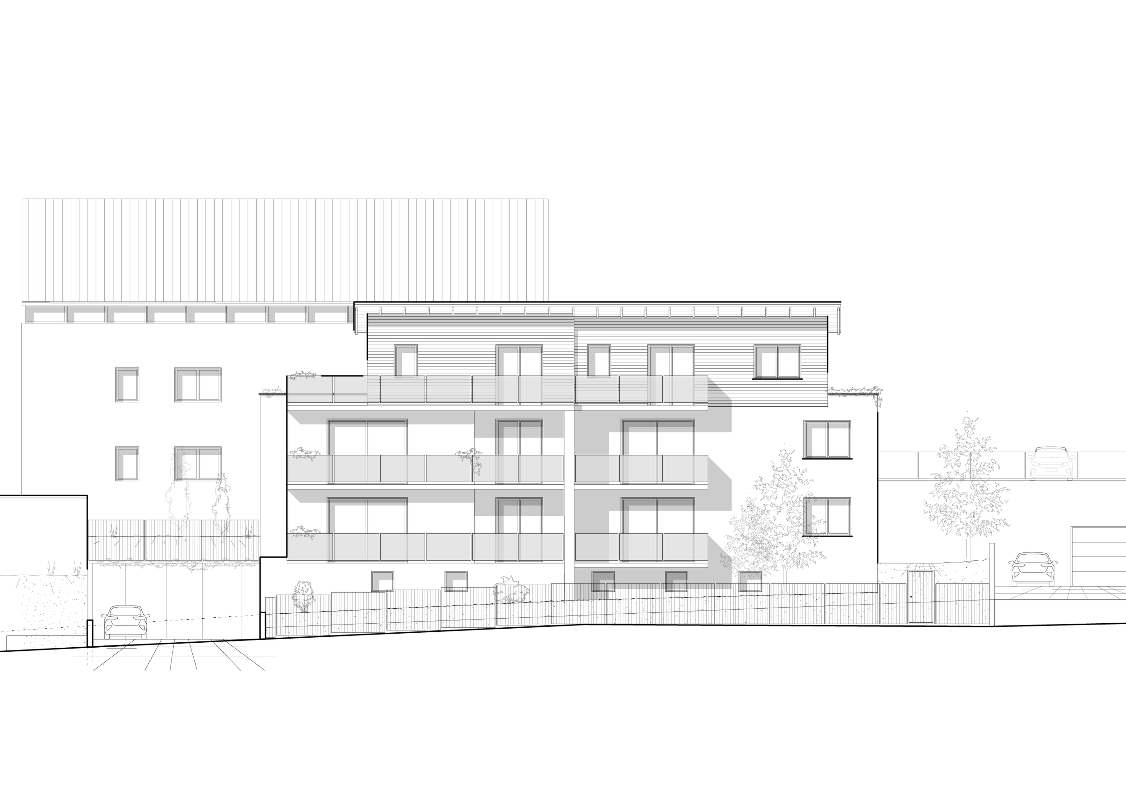 Erbach Mehrfamilienhaus - Hamm Architekten - Ansicht 1