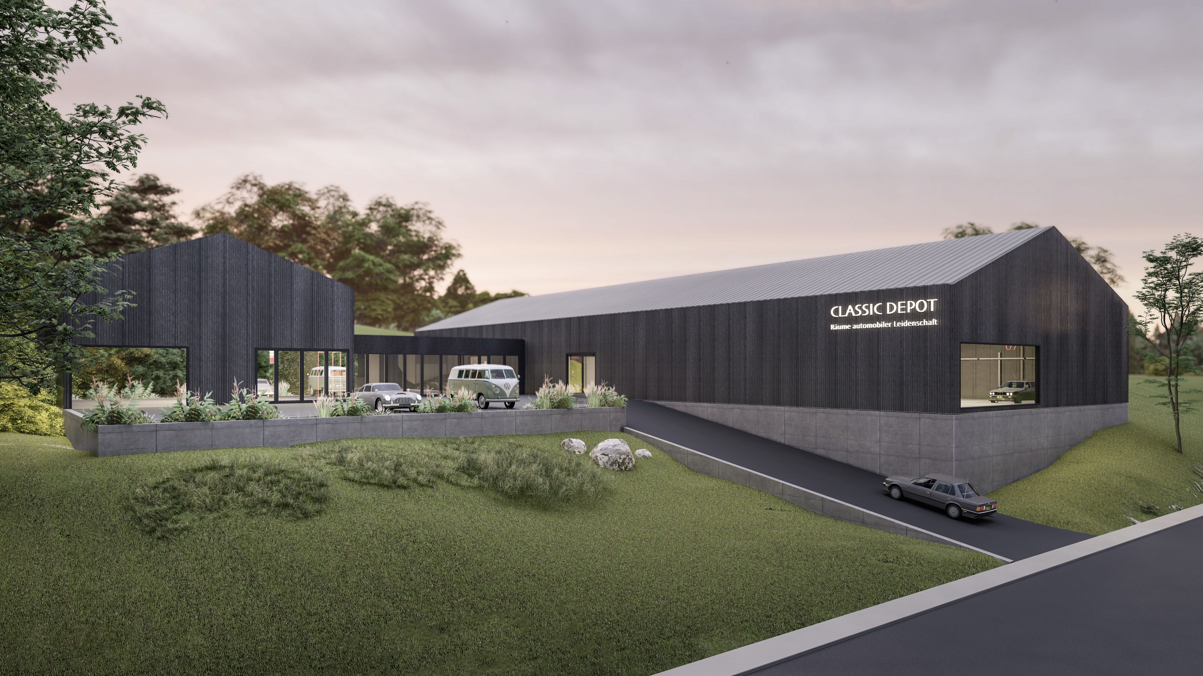 Classic Car Depot Michelstadt - HAMM Architekten - Visualisierung 1