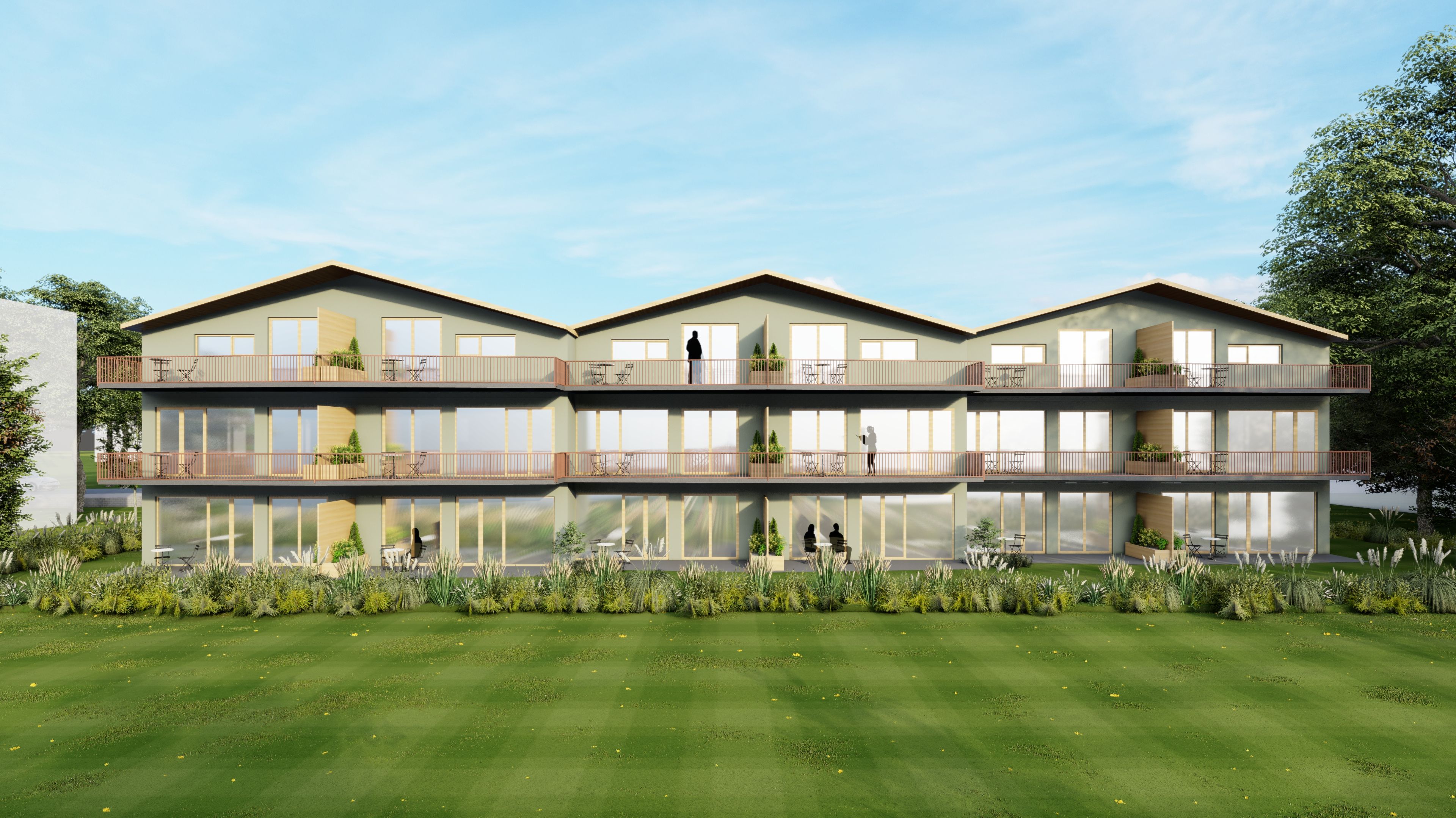 Neubau Mehrfamilienhaus Bad König - HAMM Architekten - Visualisierung 6