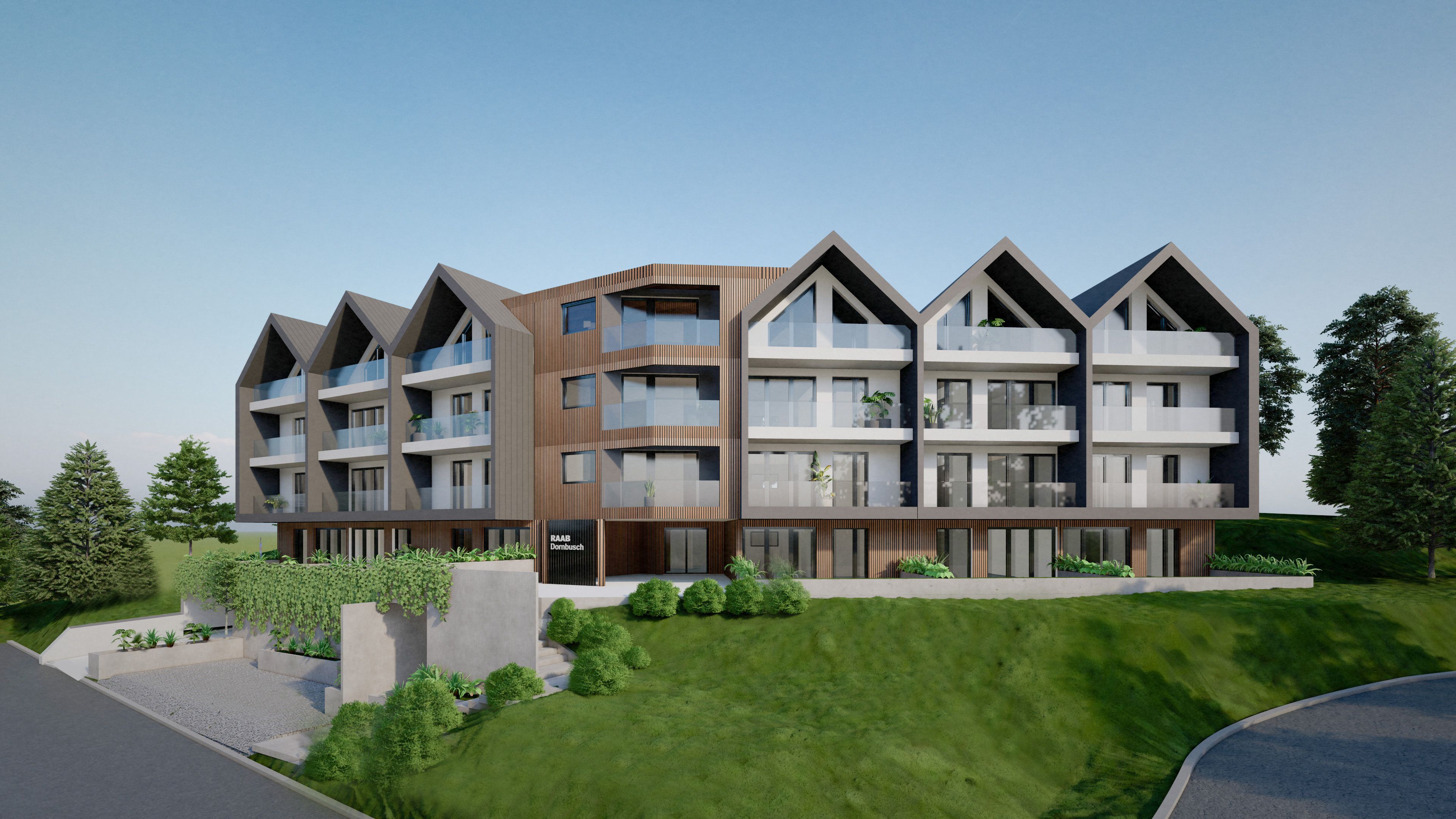 Dornbusch Mehrfamilienhaus - Hamm Architekten - Visualisierung 2