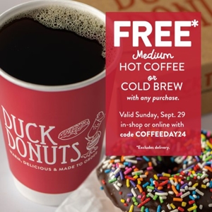 Perk Up! Duck Donuts® Celebrates National Coffee Day with Buzzing Offer, Sept. 29