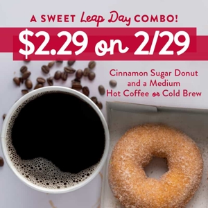 Duck Donuts® Celebrates Leap Day with Sweet $2.29 Combo on 2/29
