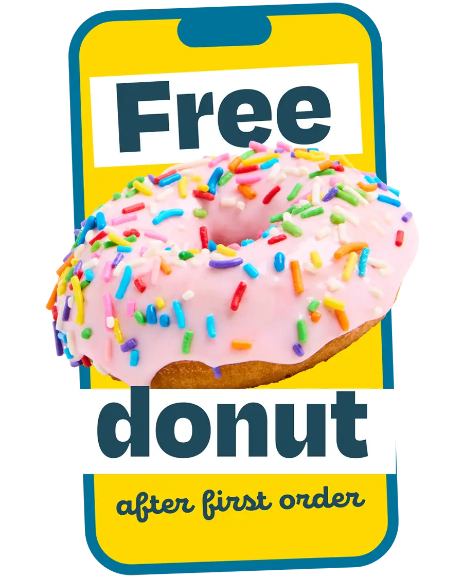 Free donut after first order