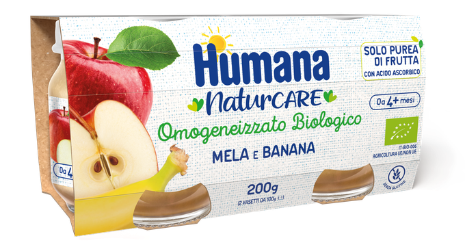 Confezione di Omogeneizzato Bio Mela Banana Confezione di Omogeneizzato Bio Mela Banana