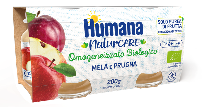 Confezione di Omogeneizzato Bio Prugna con Mela Confezione di Omogeneizzato Bio Prugna con Mela