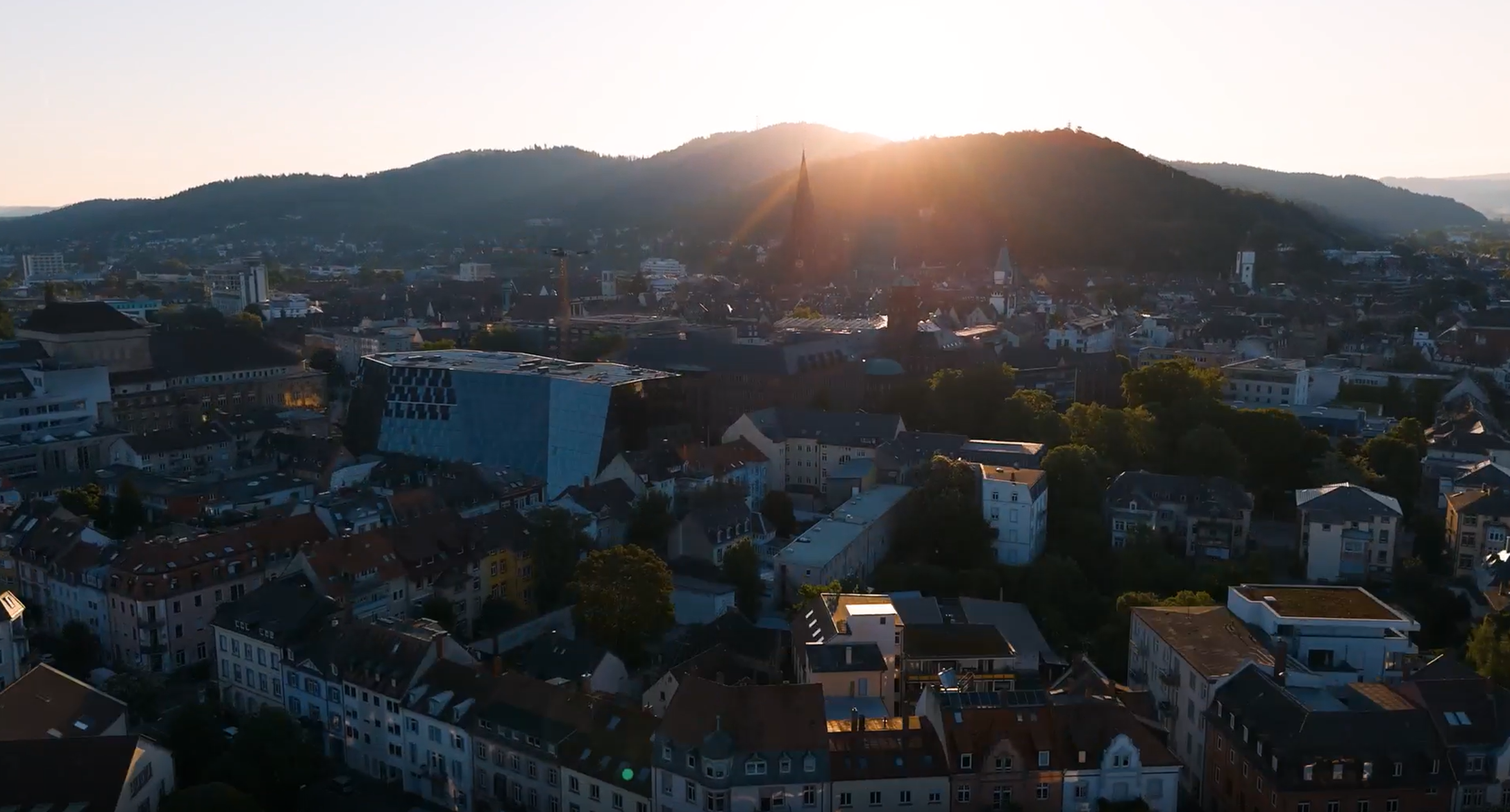 Sonnenuntergang über Freiburg