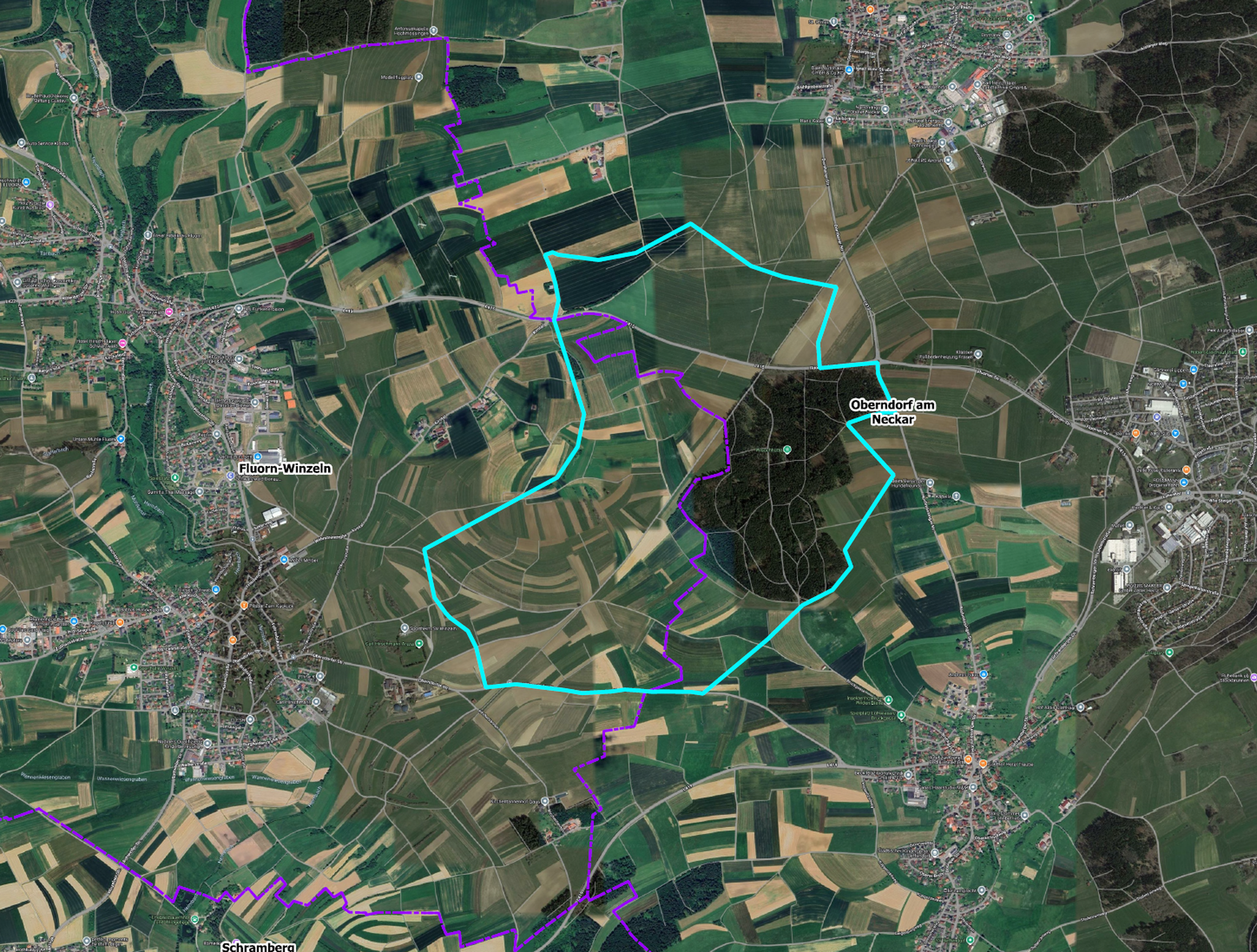 Pachtpoolingfläche für den Windpark Wisoch
