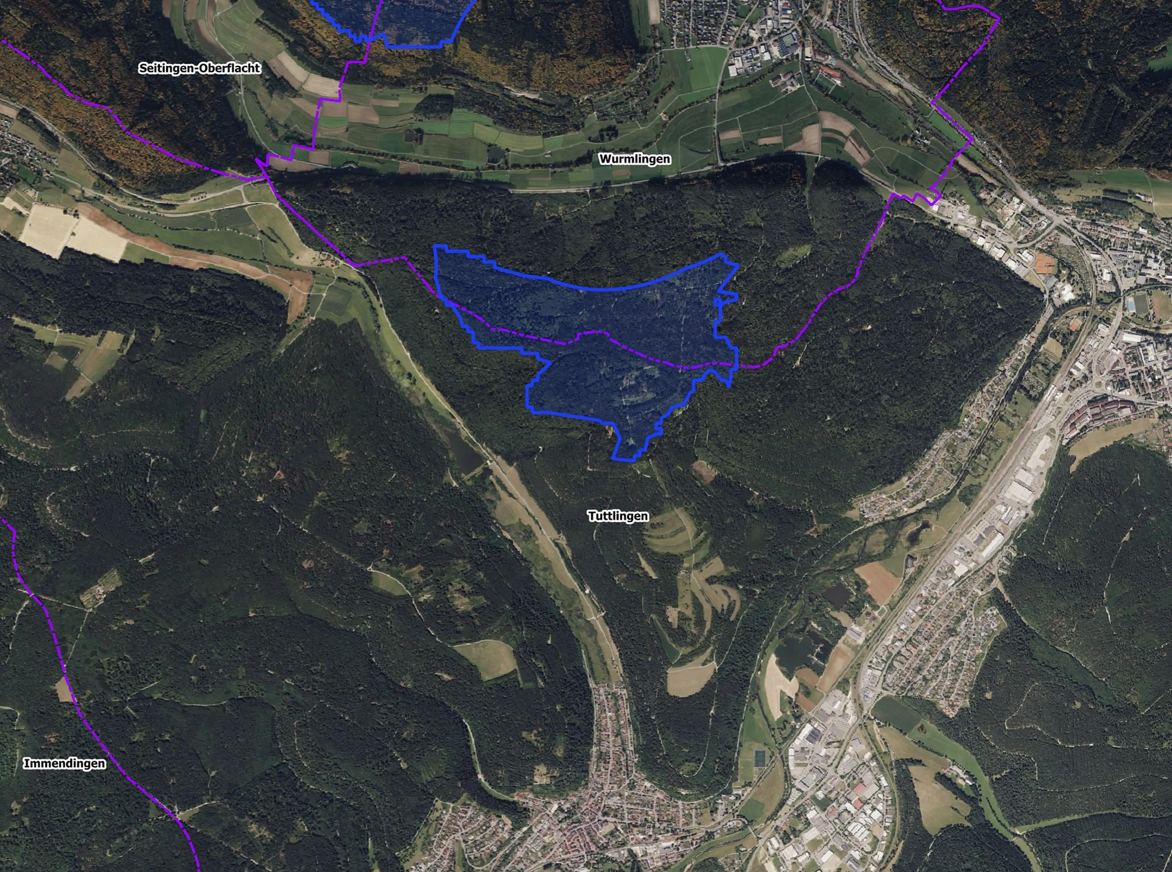 Potenzialgebiet geplanter Windpark Konzernberg bei Wurmlingen, Tuttlingen