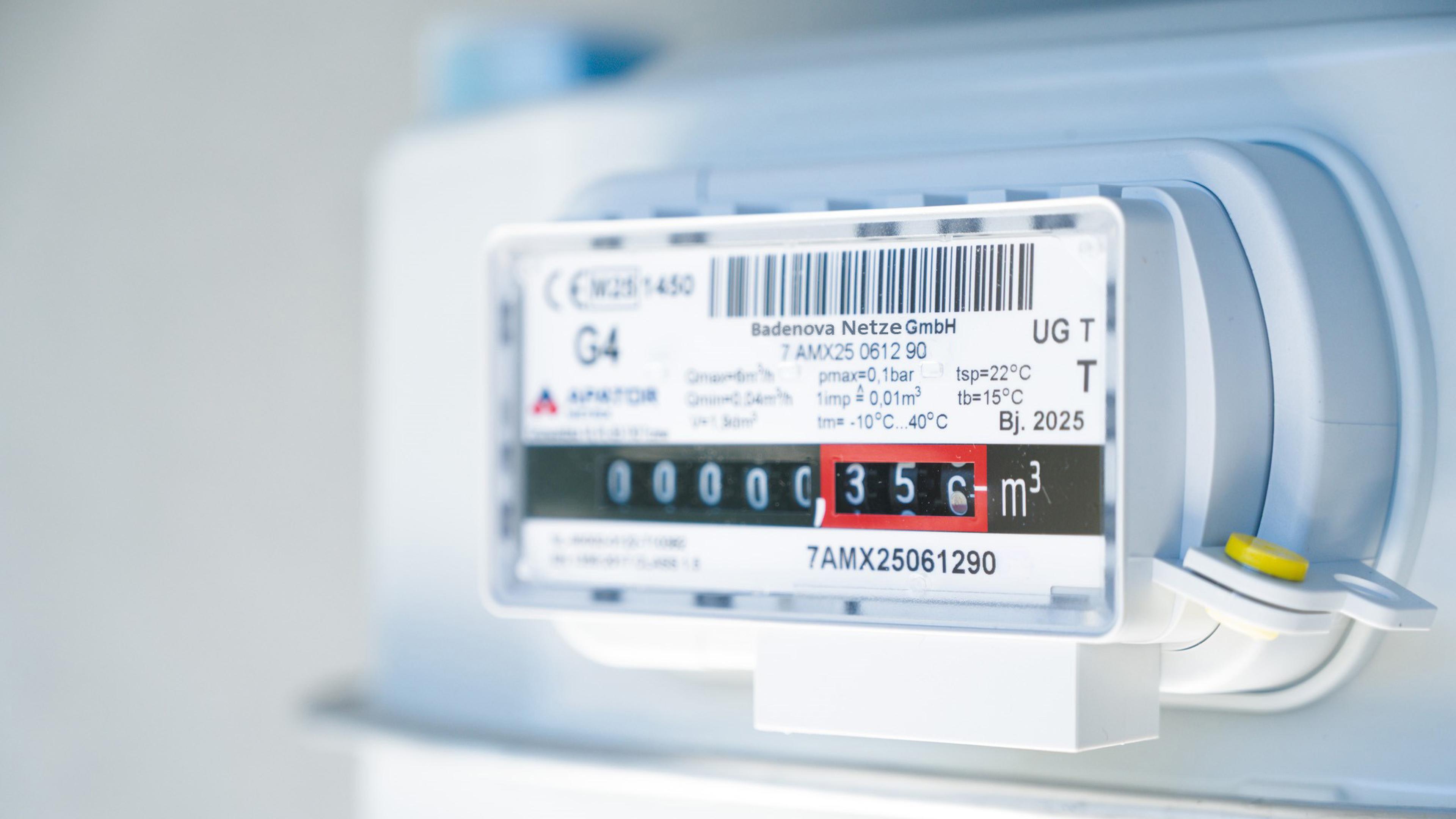 Bild eines erdgaszählers