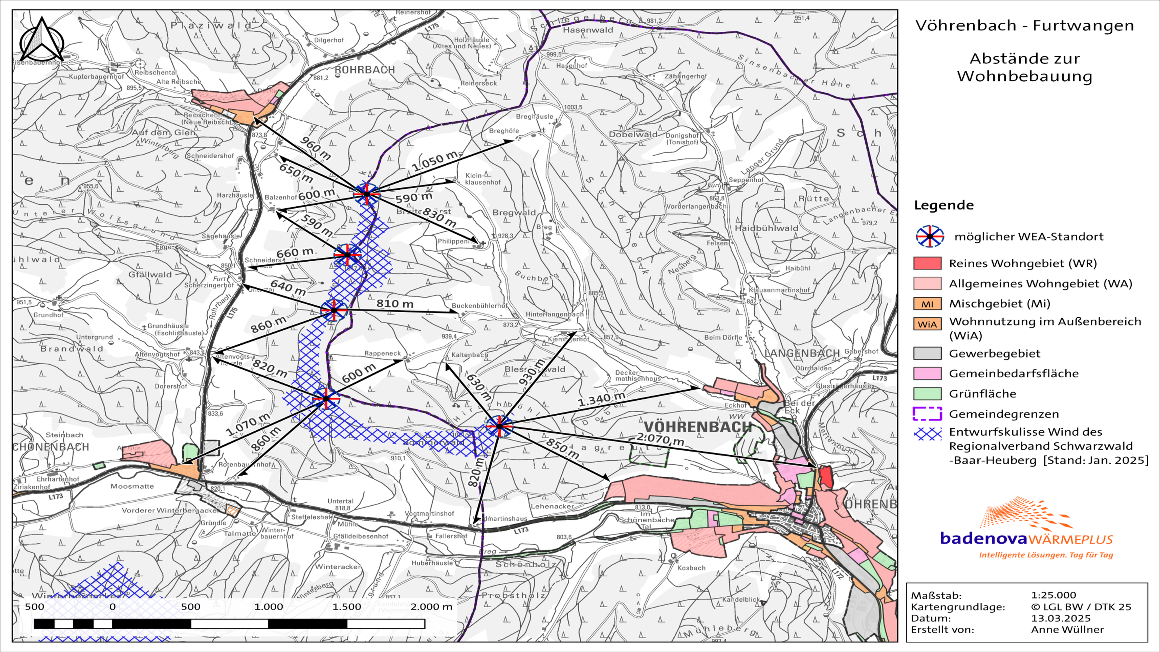 Abstände zur Wohnbebauung, Windpark Rappeneck