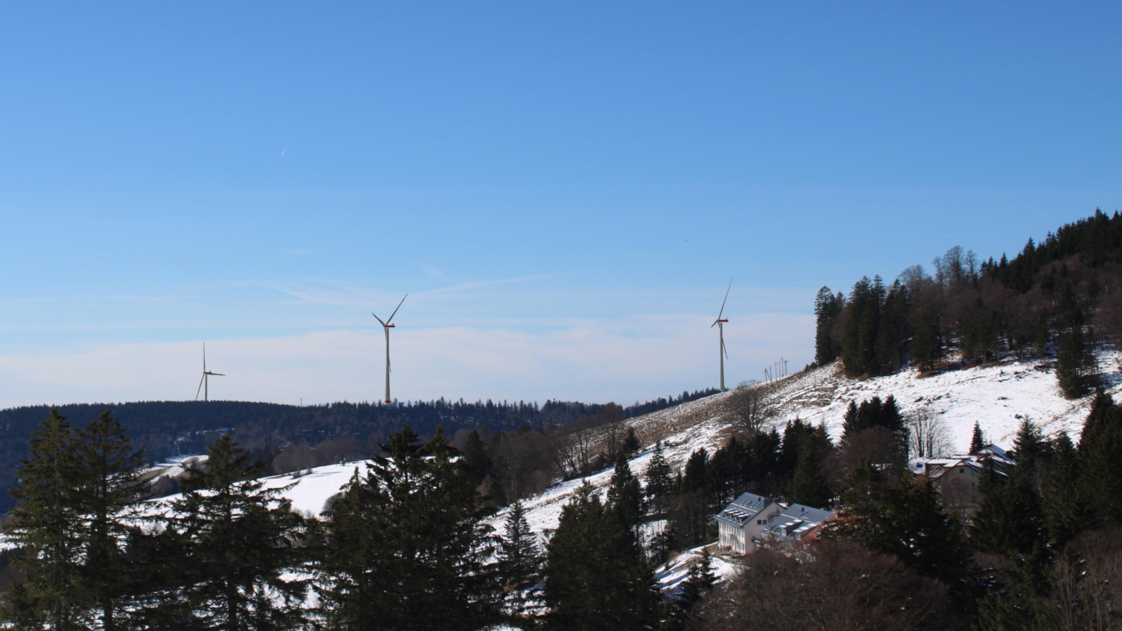 Visualisierung Windpark Lailehöhe bei Schnee