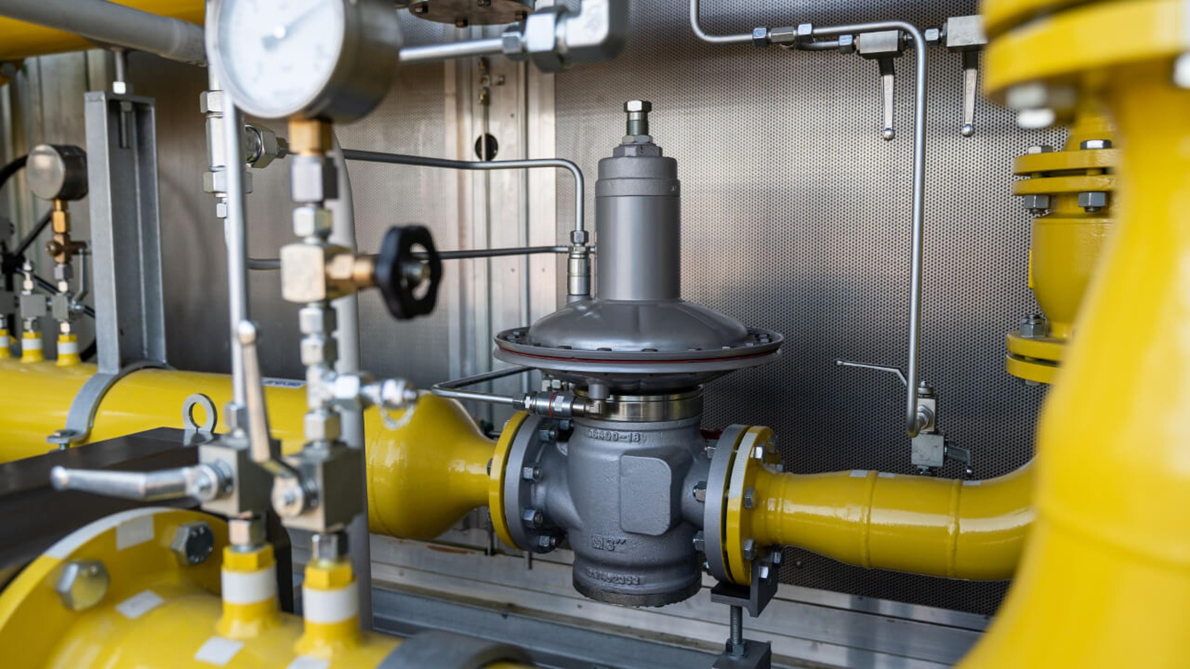 Gasdruckregelanlage in der Detailansicht
