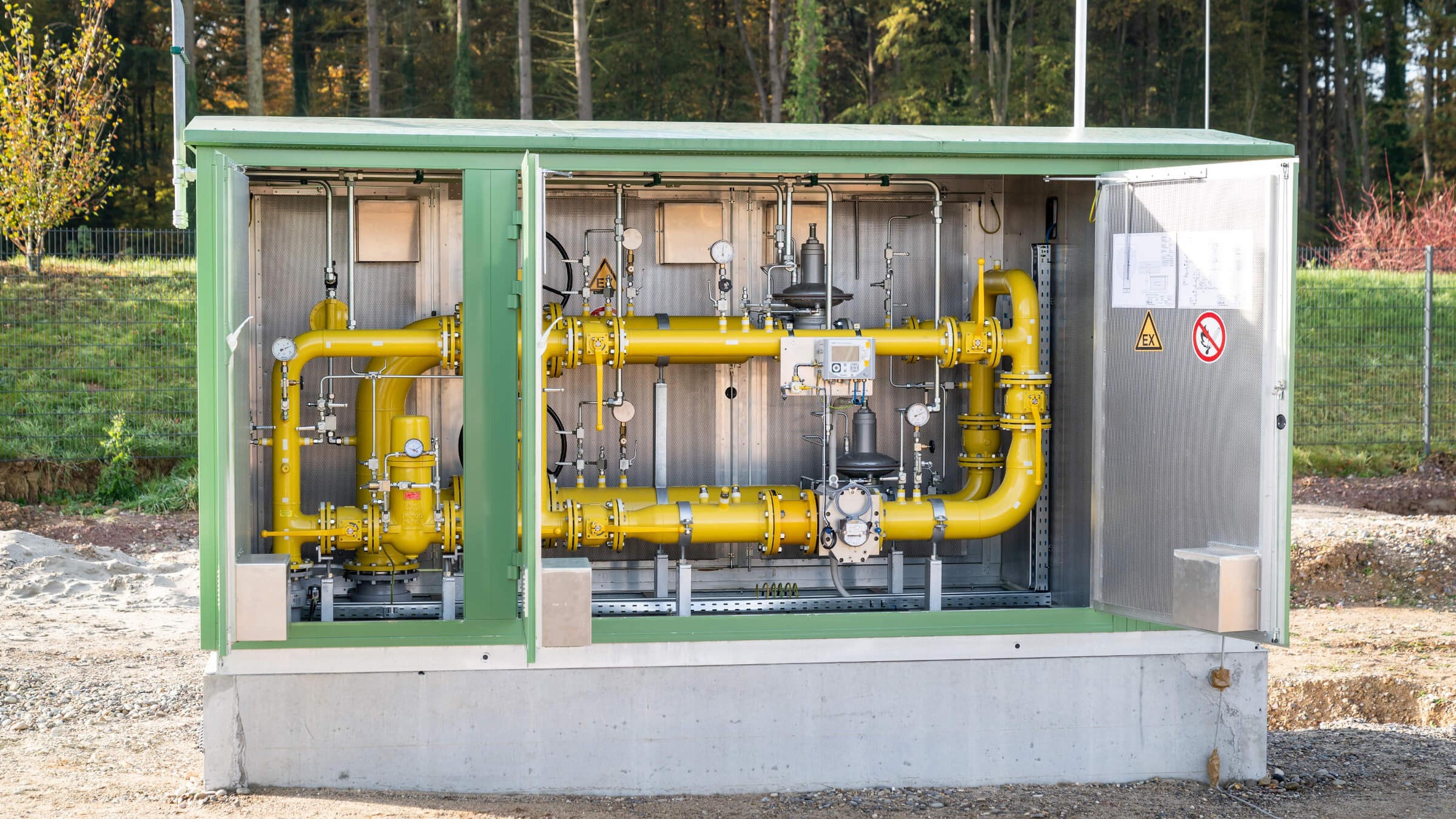 Gasdruckregelanlage in der Innenansicht