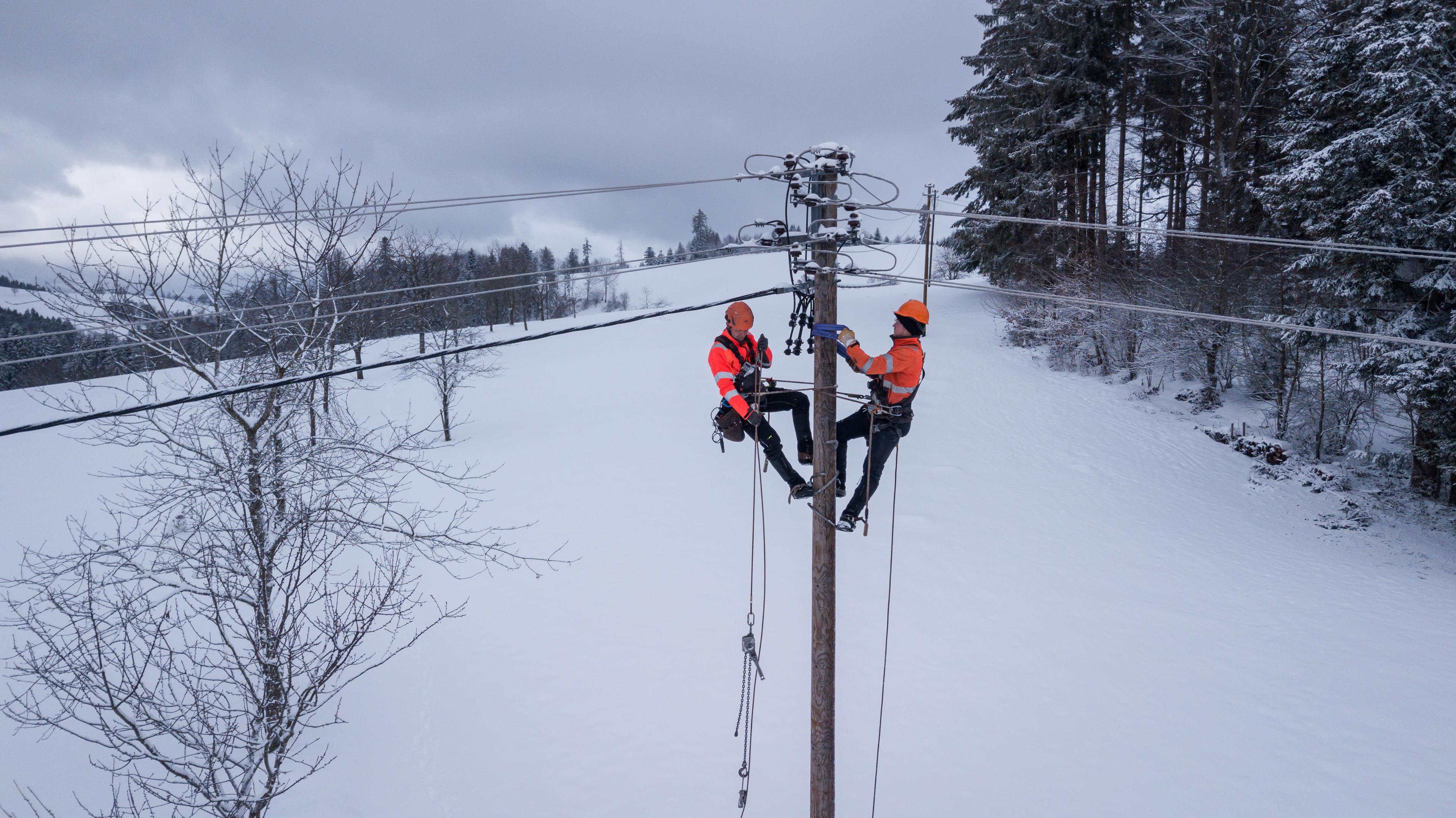 Modernisierung einer Stromleitung