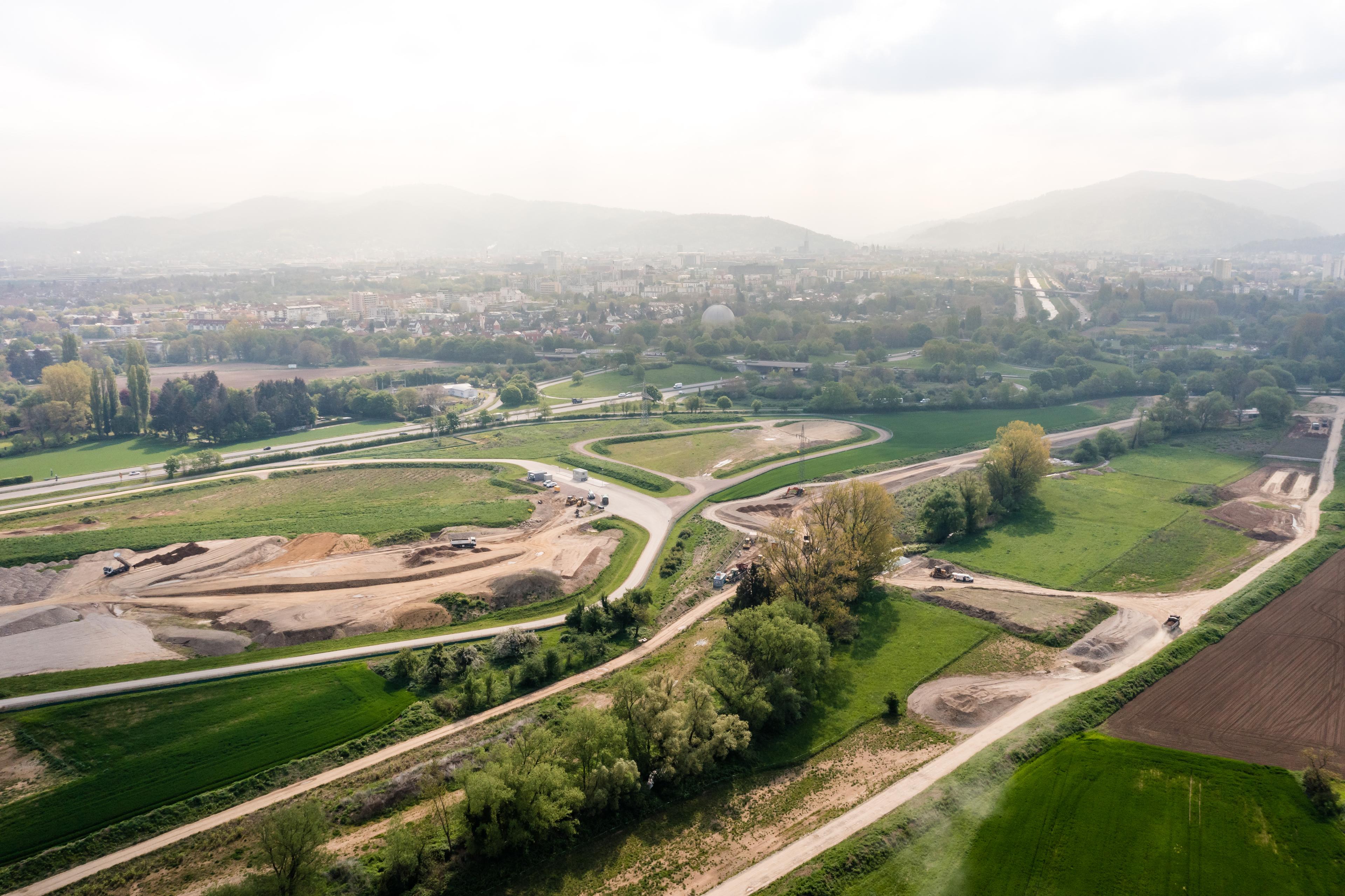 Stadtteil Dietenbach von oben