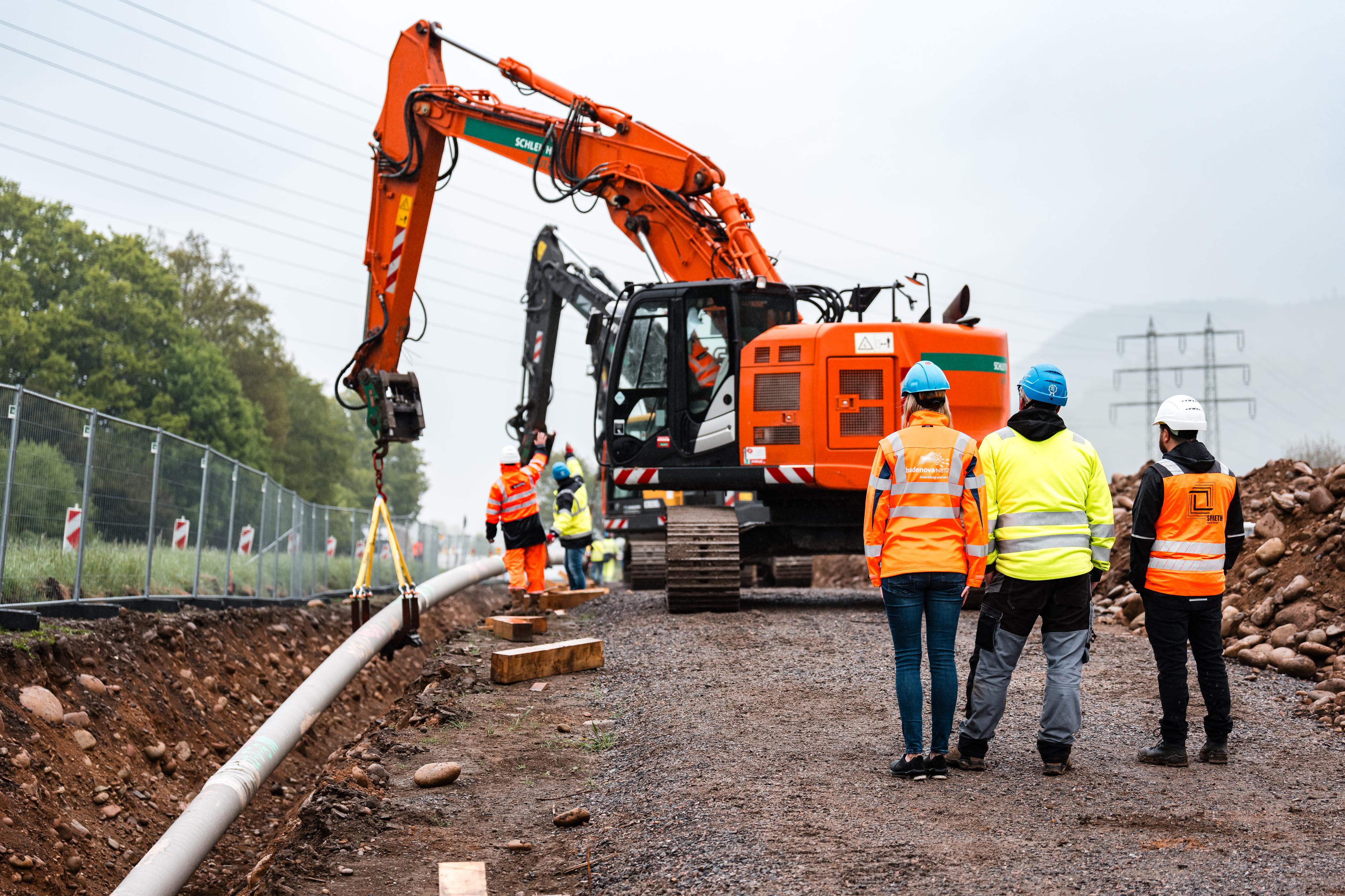 Wasserstoffleitung Baustelle