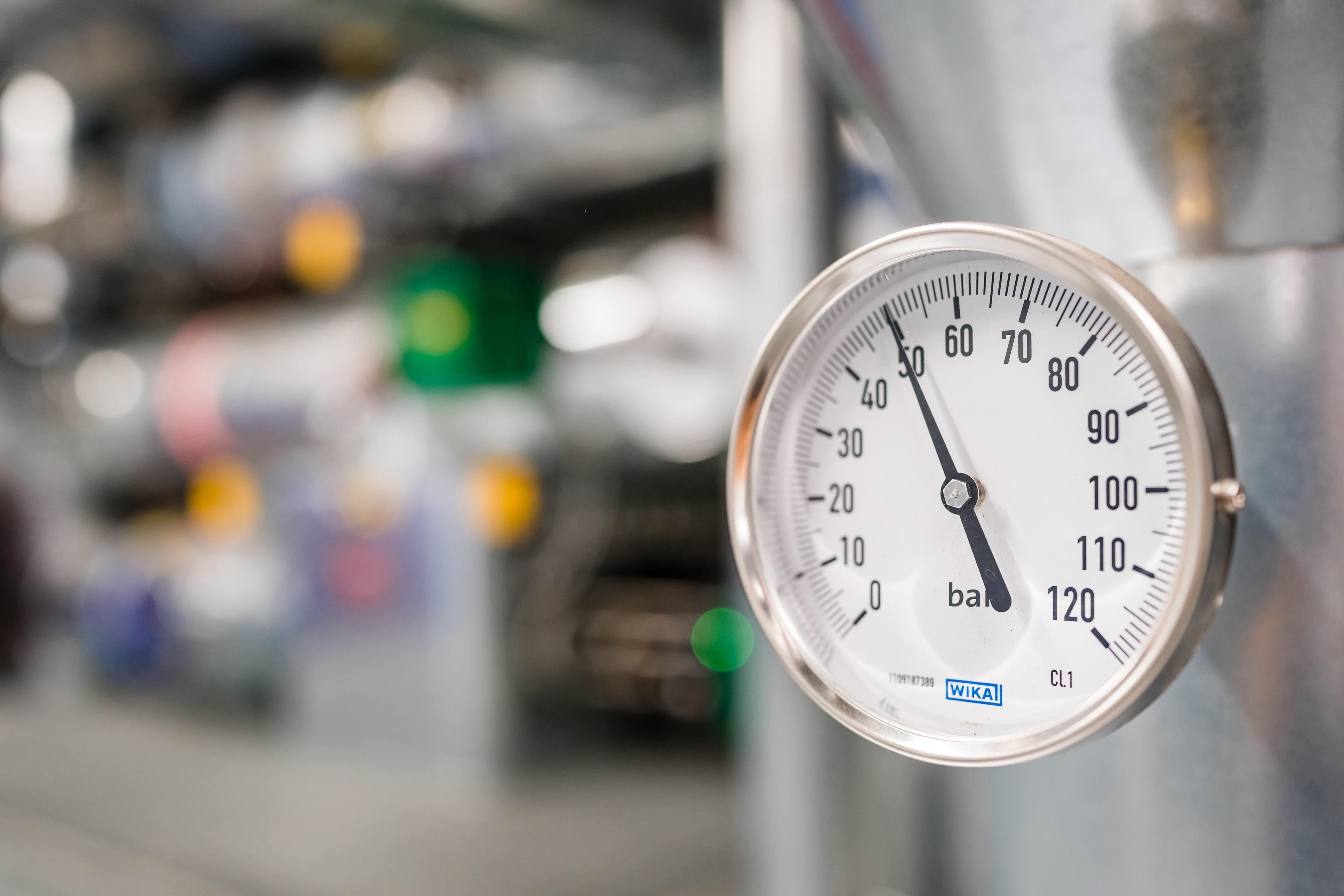 Manometer fokussiert