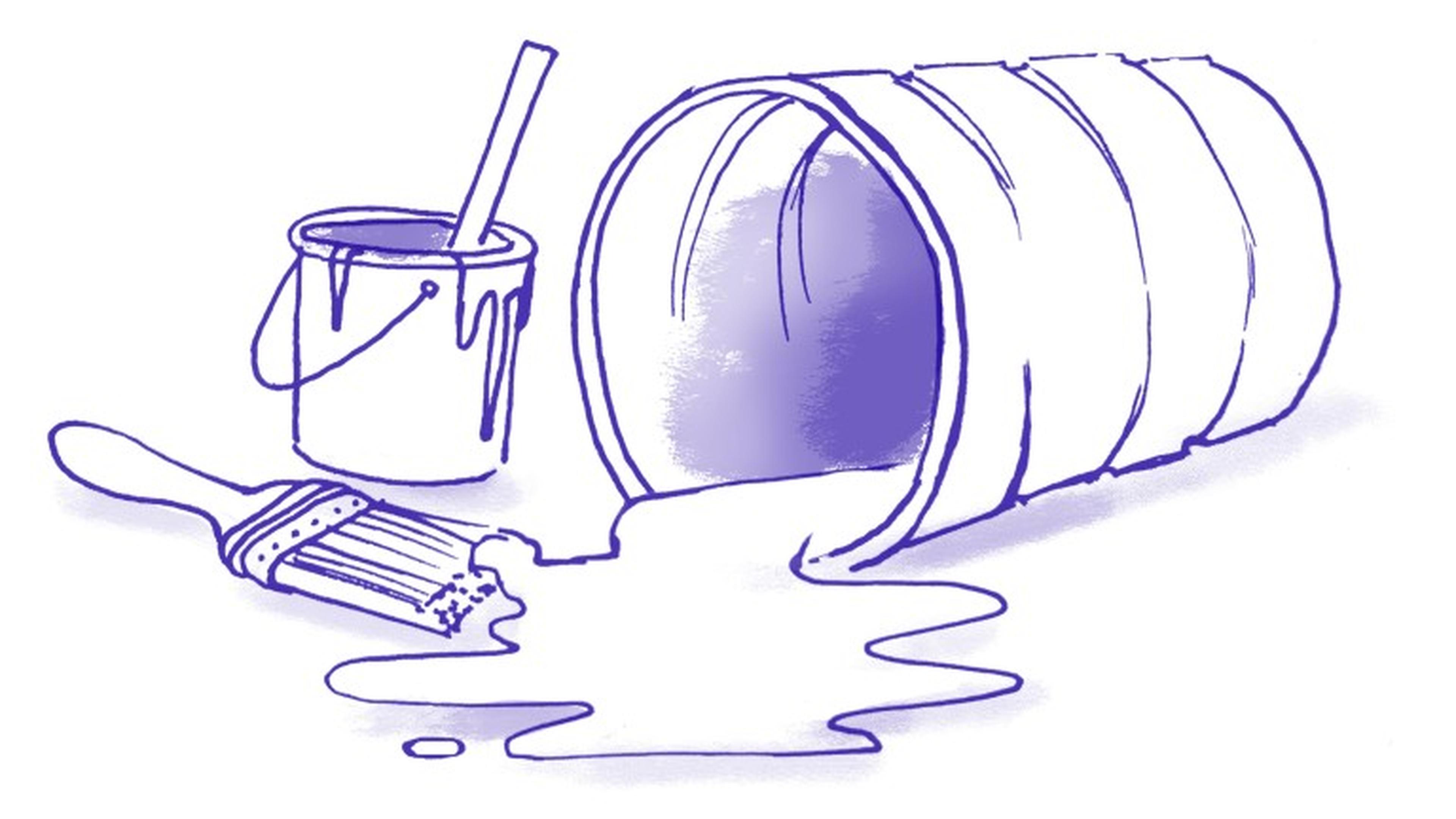 Illustration Farbe und Lacke