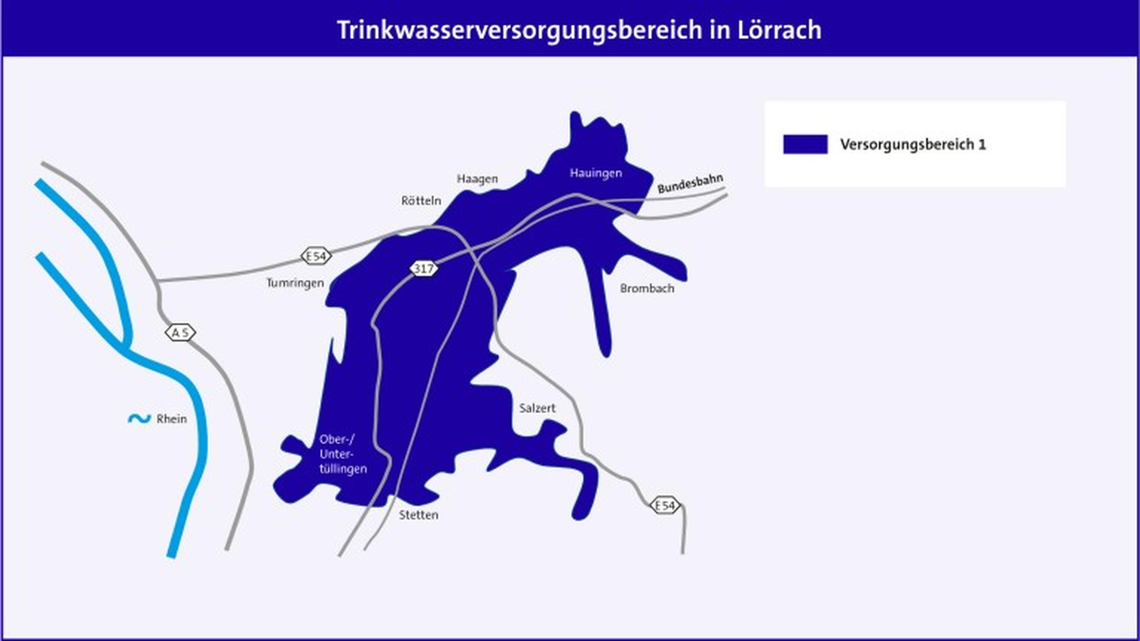 Wasserversorgungsbereich in Lörrach