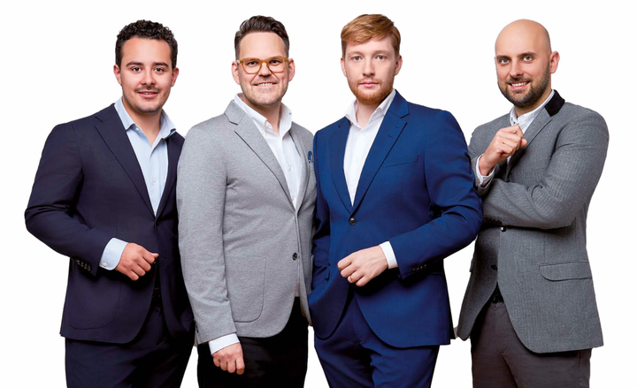 The Peak & Peak partners  (from left): Michal Danilkyk, Raphael Ney, Samuli Rah kola and Florian Weimann